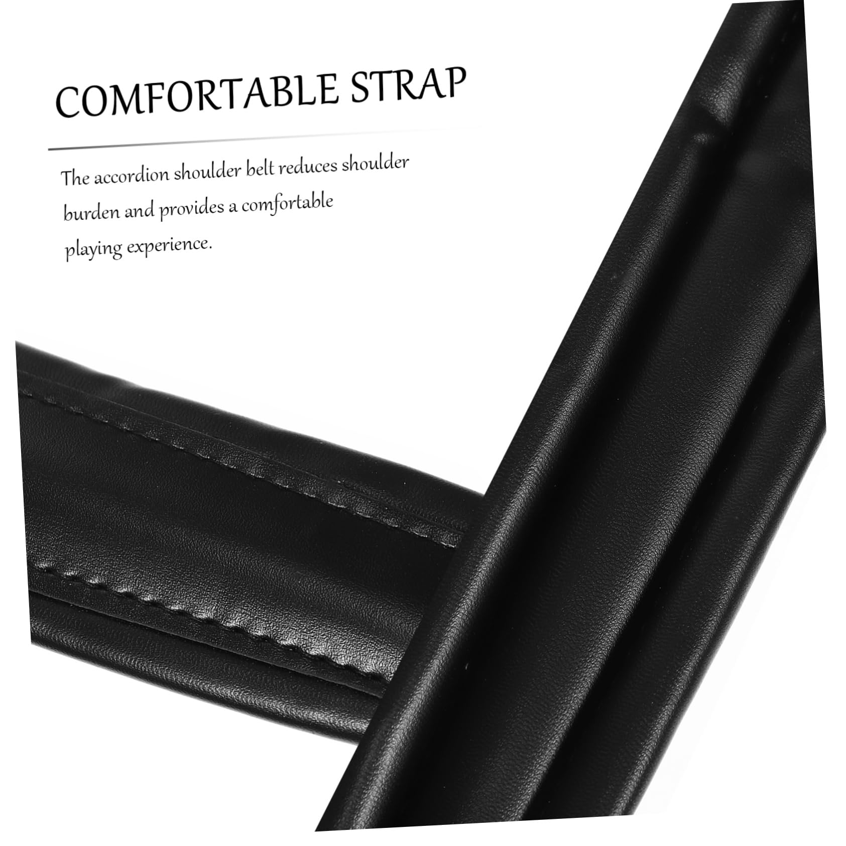 Sangle D’accordéon En Cuir Noir, Bandoulière Réglable Pour Accordéon, Ceinture D’épaule Confortable Et Solide, Accessoire Pratique Pour Musiciens Professionnels Et Débutants