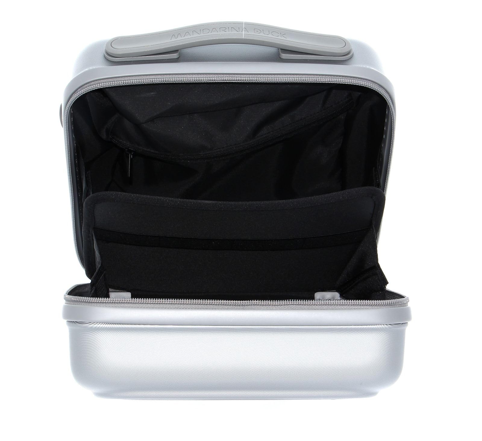 Mandarina Duck Logoduck Beauty Case, 28,5 x 26,5 x 16,5 (dł. x wys. x szer.), Silver, 28,5x26,5x16,5(LxHxW), Beauty Case