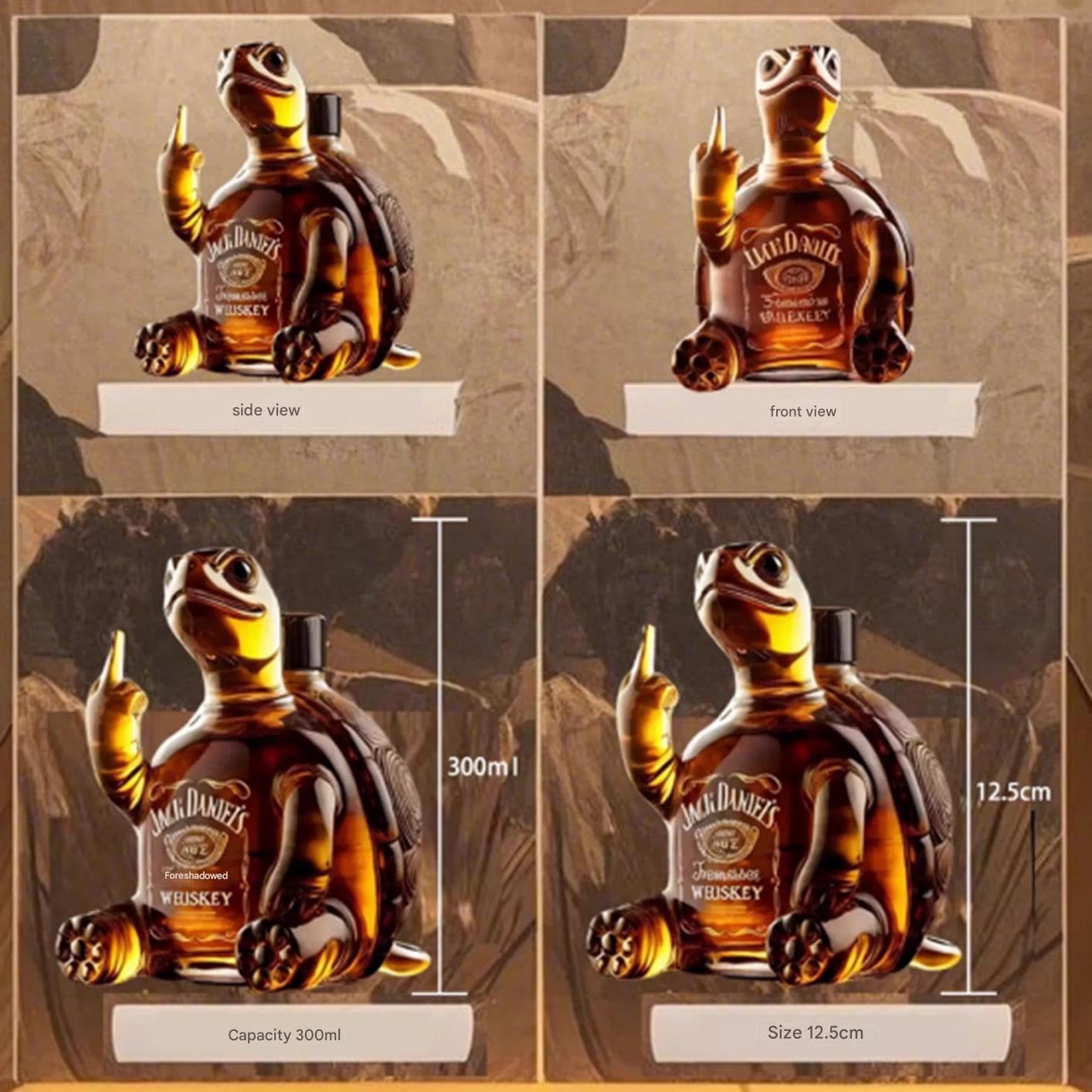 Amazon.co.jp: アートスタチュー、Diaosi Turtle Whiskey Decanter 手