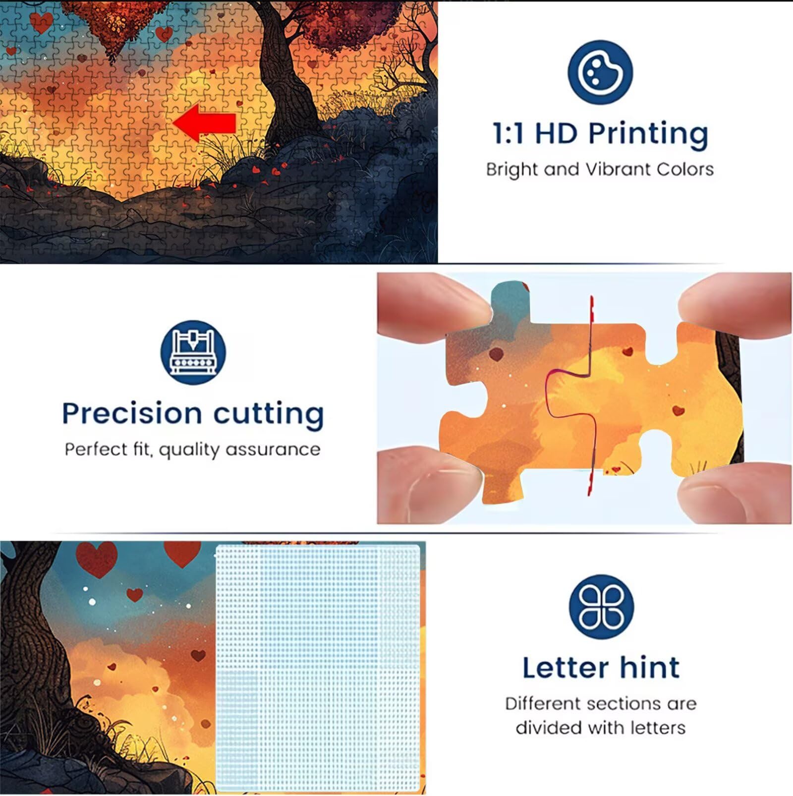 Puzzle 5000 elementów, 5000 elementów, dla dorosłych, wzór drzewa, drewniane puzzle, zestaw "zrób to sam" dla dorosłych, gruby materiał i idealne uzębienia, powierzchnia bez odbić, puzzle dla rodziny
