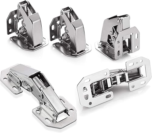 Miniatura 3 de Paquete de 6 bisagras ocultas con 48 tornillos, bisagras ocultas de 90 grados para muebles de cajones y gabinetes de cocina