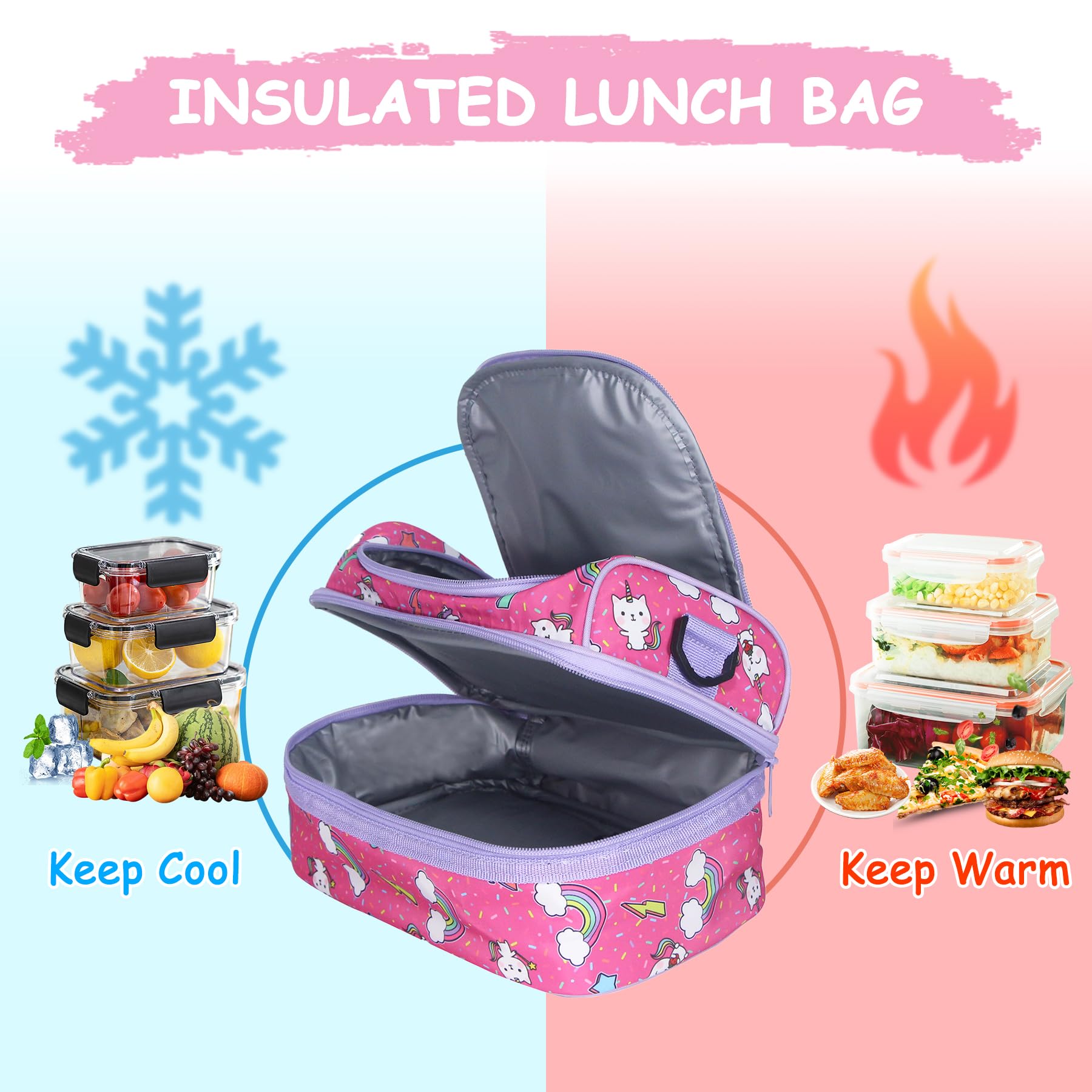 Borsa Porta Pranzo Bambini - Termica Con Tracolla Veicoli - Foto 10