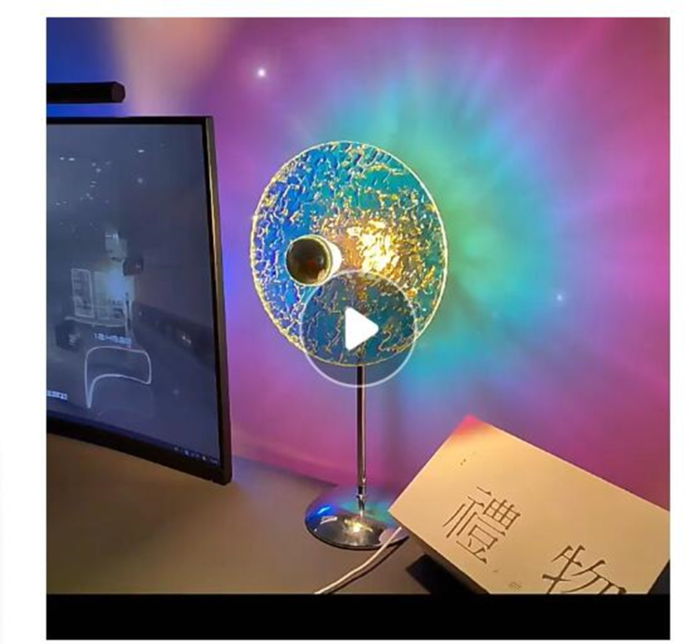 XinCanKun Sunset Table Lamp Projection Rainbow Night Light