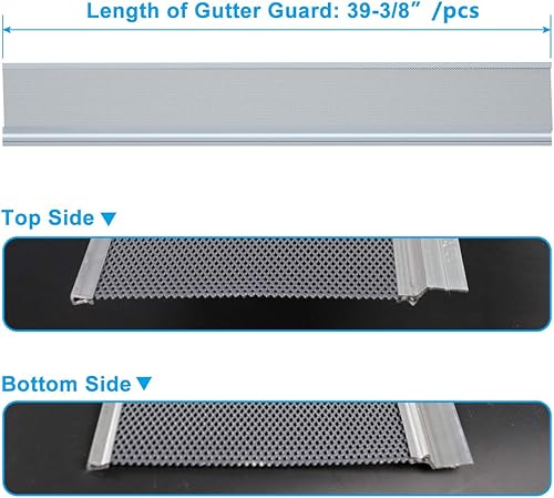 Miniatura 2 de Air Jade Gutter Guard - Aguja y filtro de hojas de malla de acero inoxidable recubierto superfino de 5 pulgadas, bricolaje y modificación para un