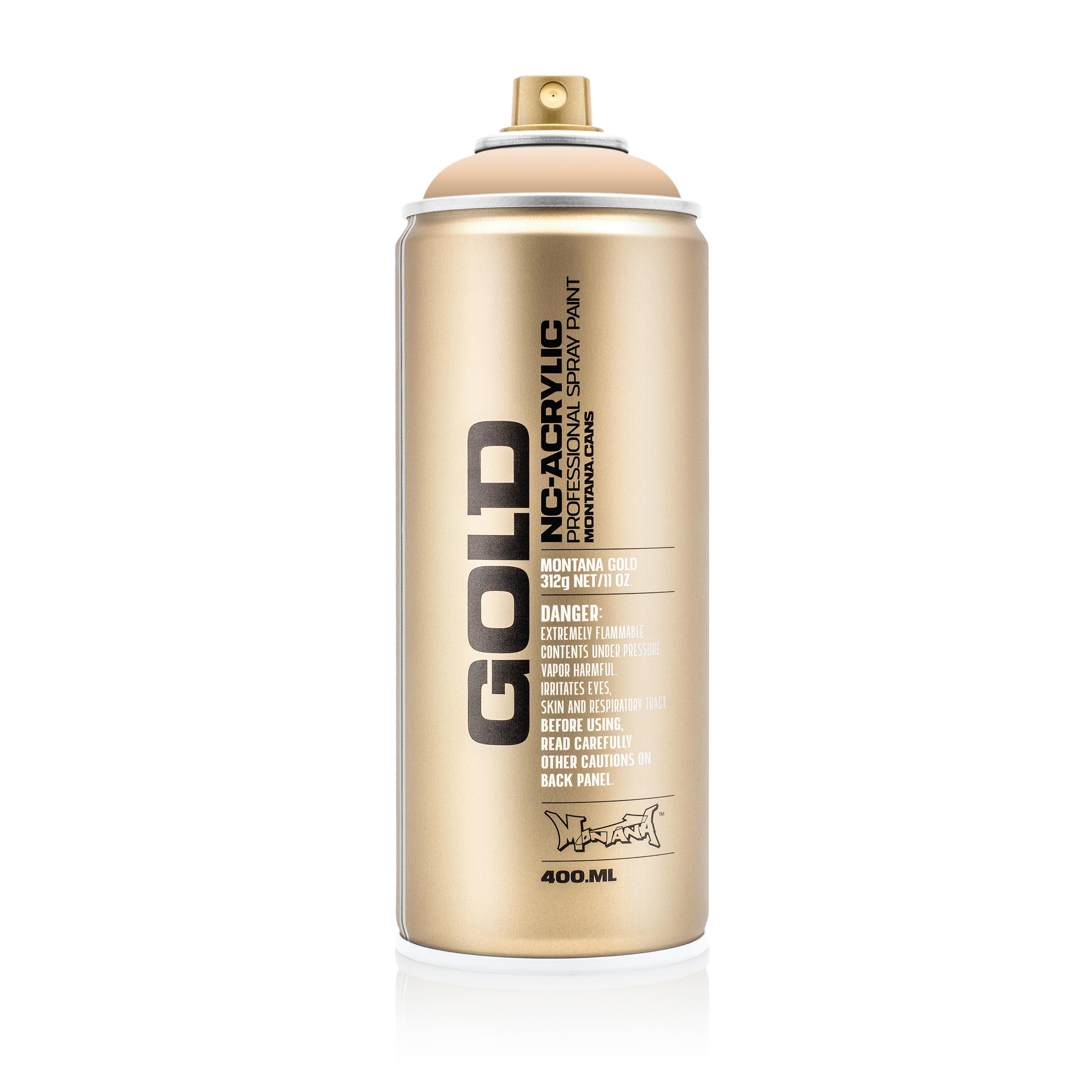 Montana 284151 Gold Spray Paint, 400ml Volume, Cappuccino 1420, Pack of 6