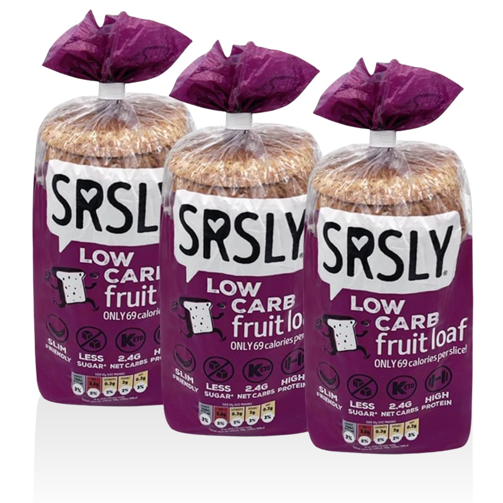 Low Carb Keto Fruit Bread - 2.4g Carbs, 69 Kcals, 4g Protein - Freshly Baked with Orange & Cinnamon - Sugarwise Certified High Protein Lower Calorie Bread