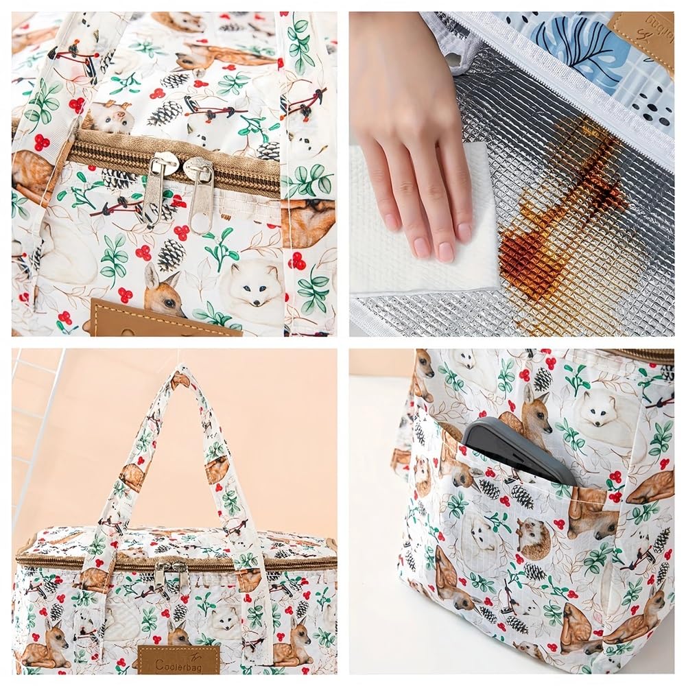 Borsa da picnic isolata for esterni Borsa da picnic portatile for esterni Stoviglie impermeabili Contenitore for alimenti con dispositivo di raffreddamento termico isolato Cestino for campeggio Ideale