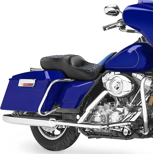 Miniatura 8 de TCT-MOTORPARTS Cojín negro para asiento de conductor y pasajero para Harley Touring Electra Glide Ultra Classic Standard FLHTC 1997-2007