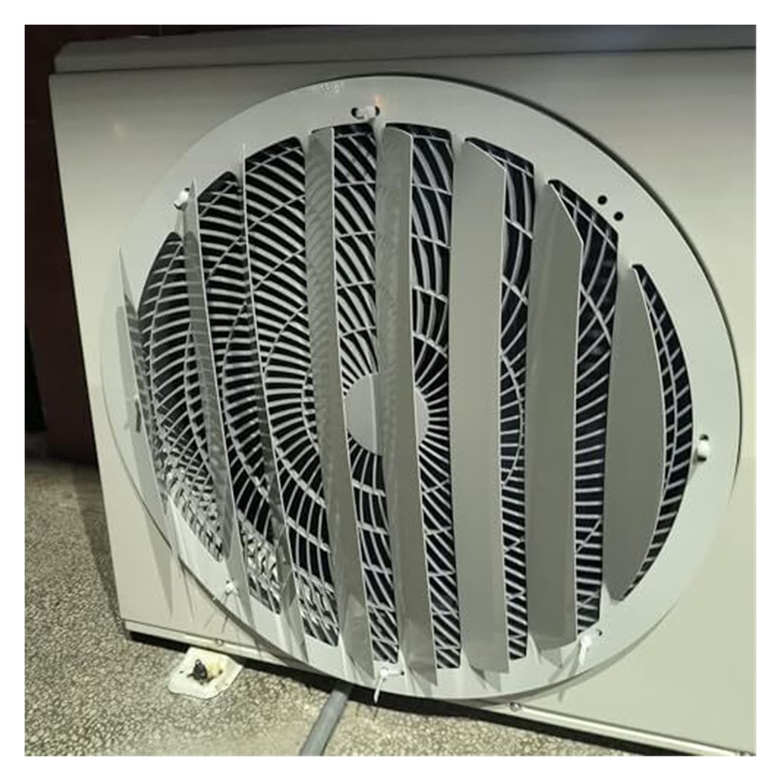 Lyvqzpwlr Round Ac Wind Guide, Stainless Steel Ac Cover Bracket Wind Guide Baffle Multiple Sizes(,50X 50Cm)
