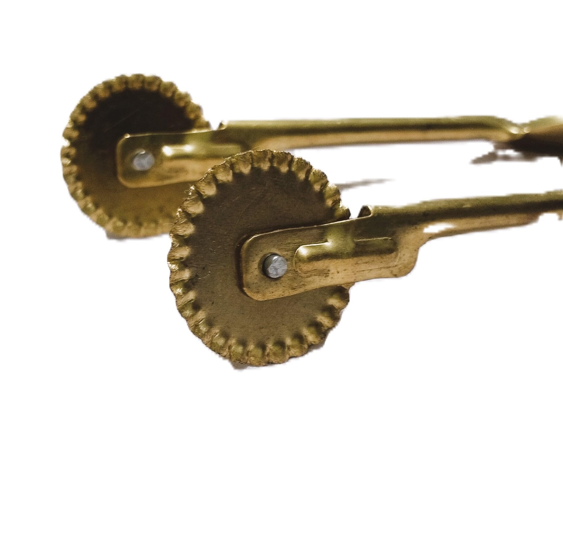 GS Brass Karanji Cutter Tool, Gujia/Shankarpali Cutter, 2 in 1 Brass Spoon with Cutter, Pack of 2 4