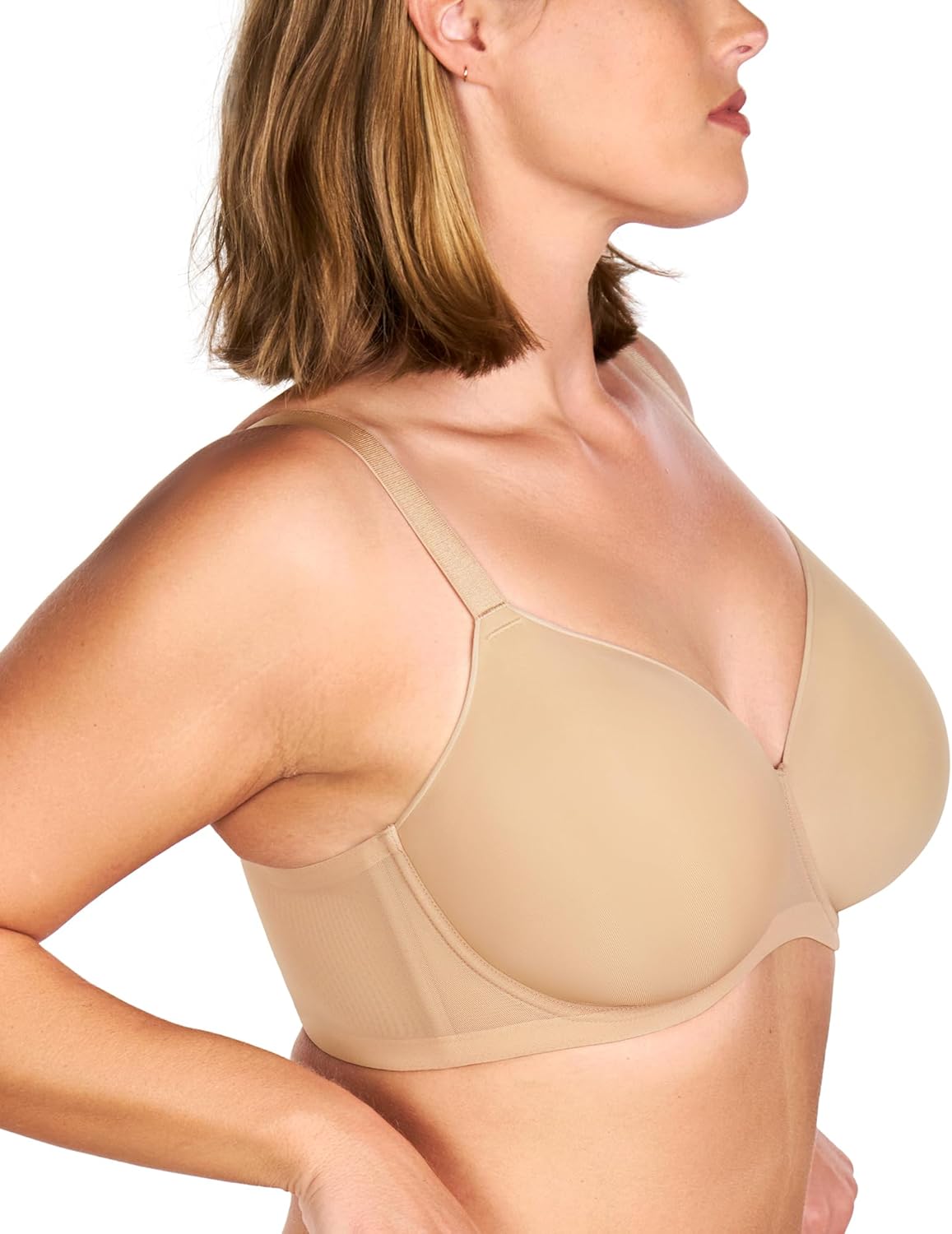 HSIA Minimizer Bra for Women - Air Mesh T-Shirt Full Coverage Seamless Bra Plus Size Underwire Padded Bra for Large Bust - Image 2