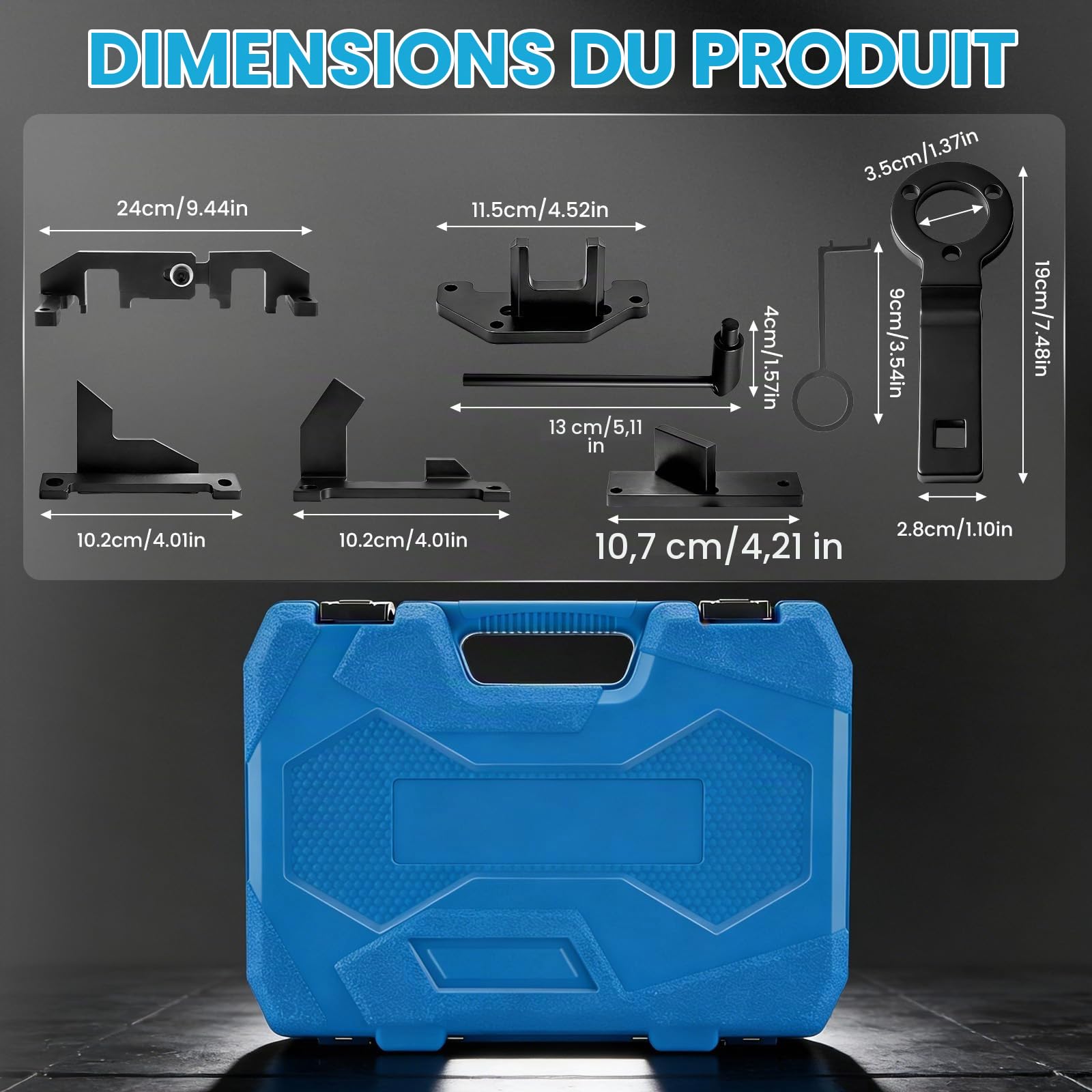 Kit Calage Distribution PSA 1.2 PureTech, Kit de 8 Pièces pour Verrouillage et Calage Moteur, Compatible Citroën Peugeot Opel 1.0 1.2 VTi EB0 EB2