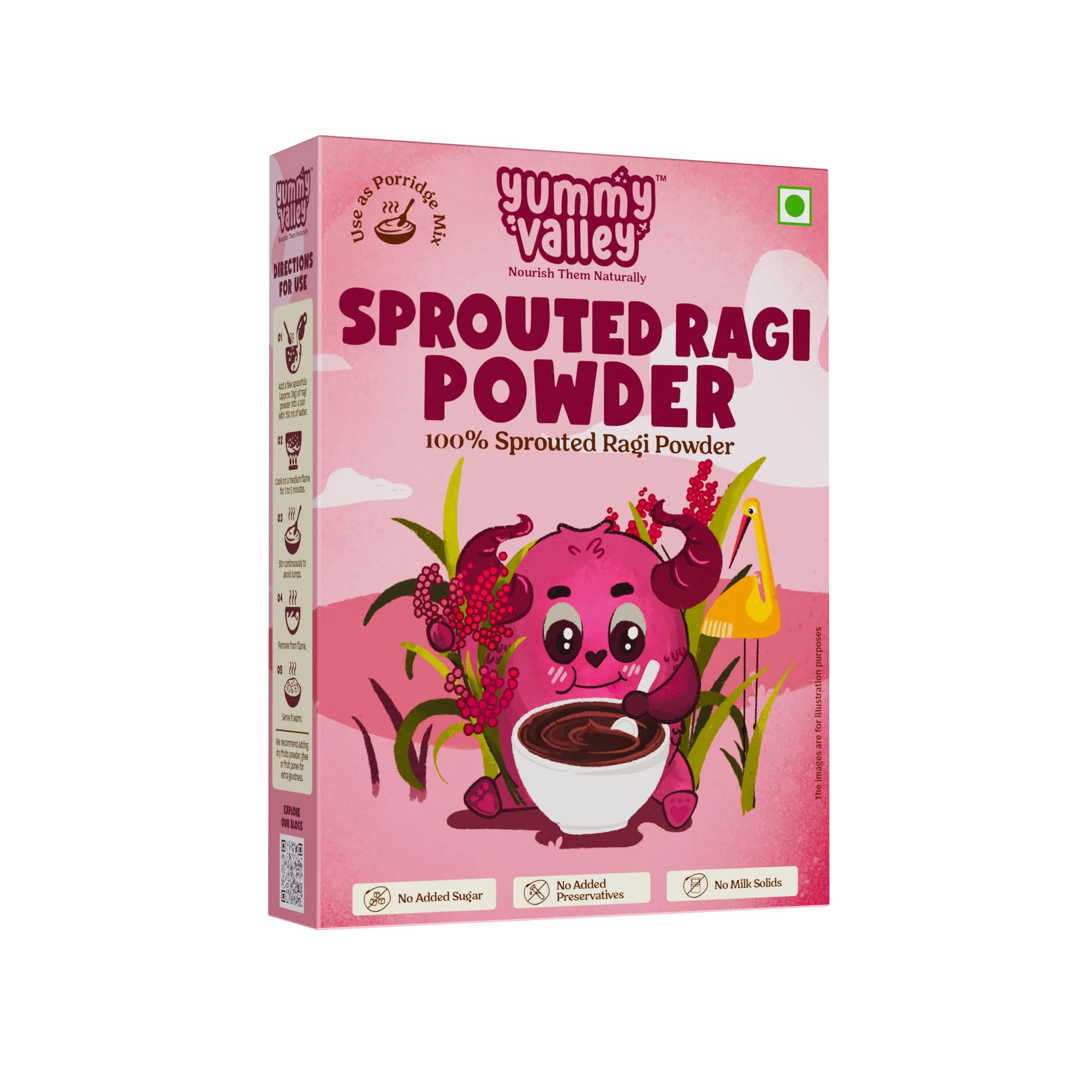 Yummy Valley Sprouted Ragi Powder for Kids (100% Natural Sprouted Ragi Powder|Instant Healthy Wholesome Food) (B09PLHPRBG) Amazon Price History, Amazon Price Tracker