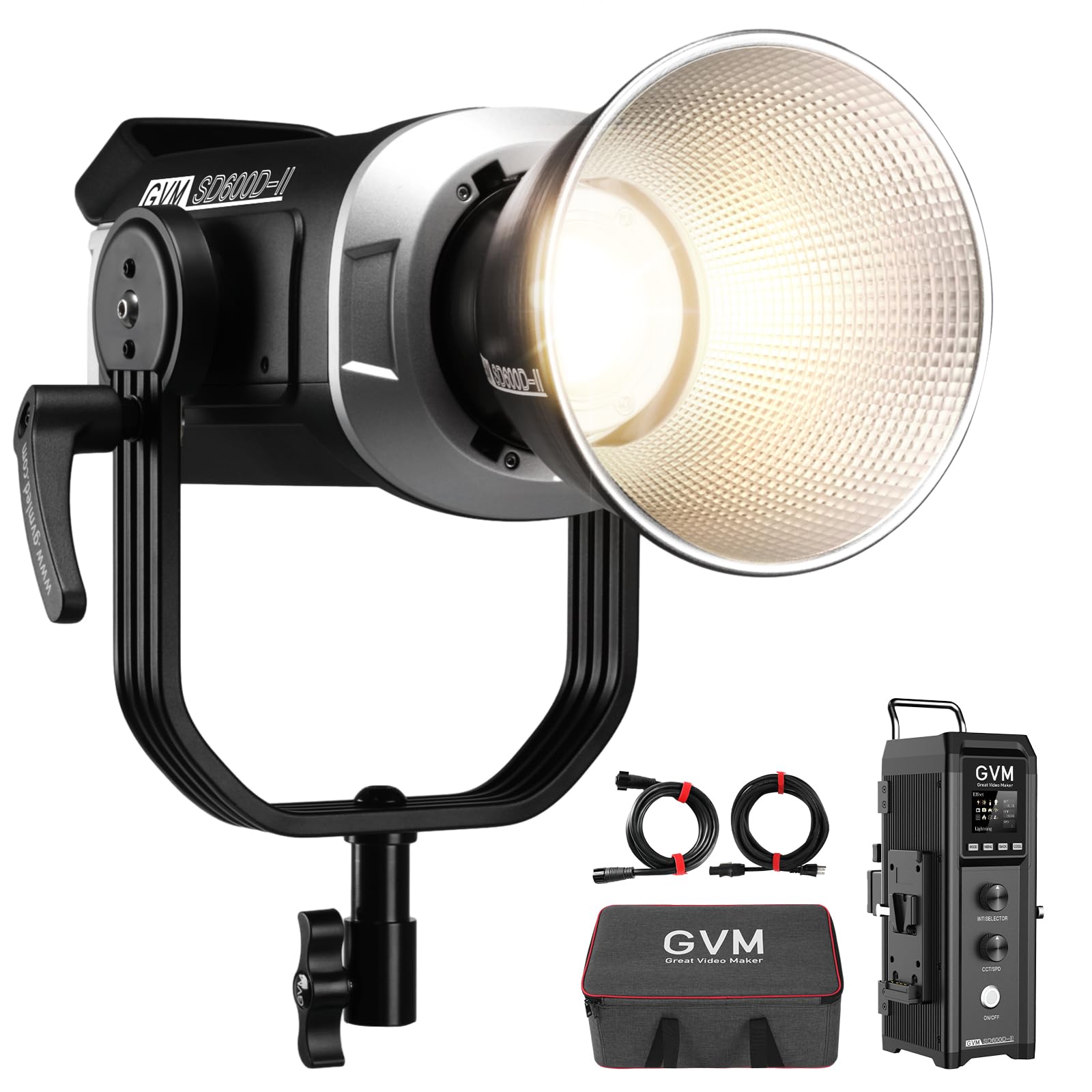 GVM 600W LED Video Light, Two-Tone COB Studio Light with APP/DMX Control, 2700K to 7500K, 128000Lux/1m, LED Photography Continuous Light for Studio, Film, Video Recording, YouTube Gaming, Photo Light