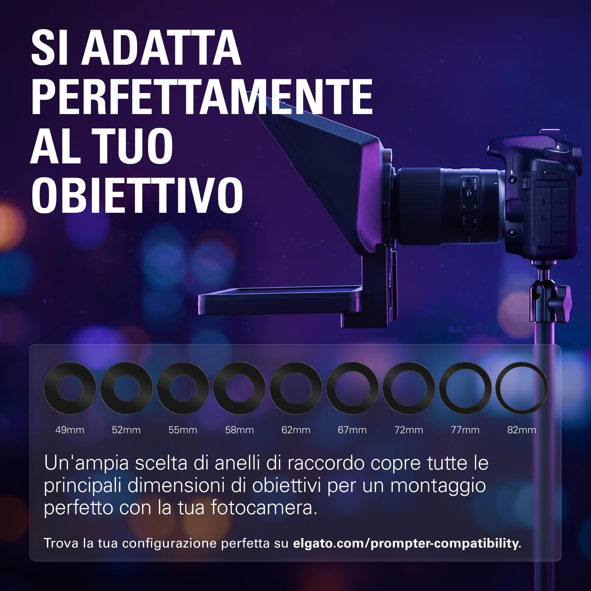 Elgato Prompter – Teleprompter con schermo integrato, YouTube, Twitch, Zoom, Teams e altro, supporta DSLR/Webcam/Smartphone, visualizzazione del monitor Drag & Drop, funziona con Mac/PC & Stream Deck