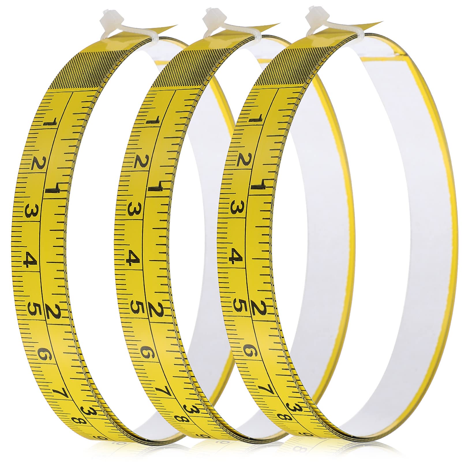 DOITOOL Lot De 4 Rubans De Mesure Adhésifs Milters Pour Le Travail Du Bois Lecture De Droite À Gauche 3 Pièces X 4