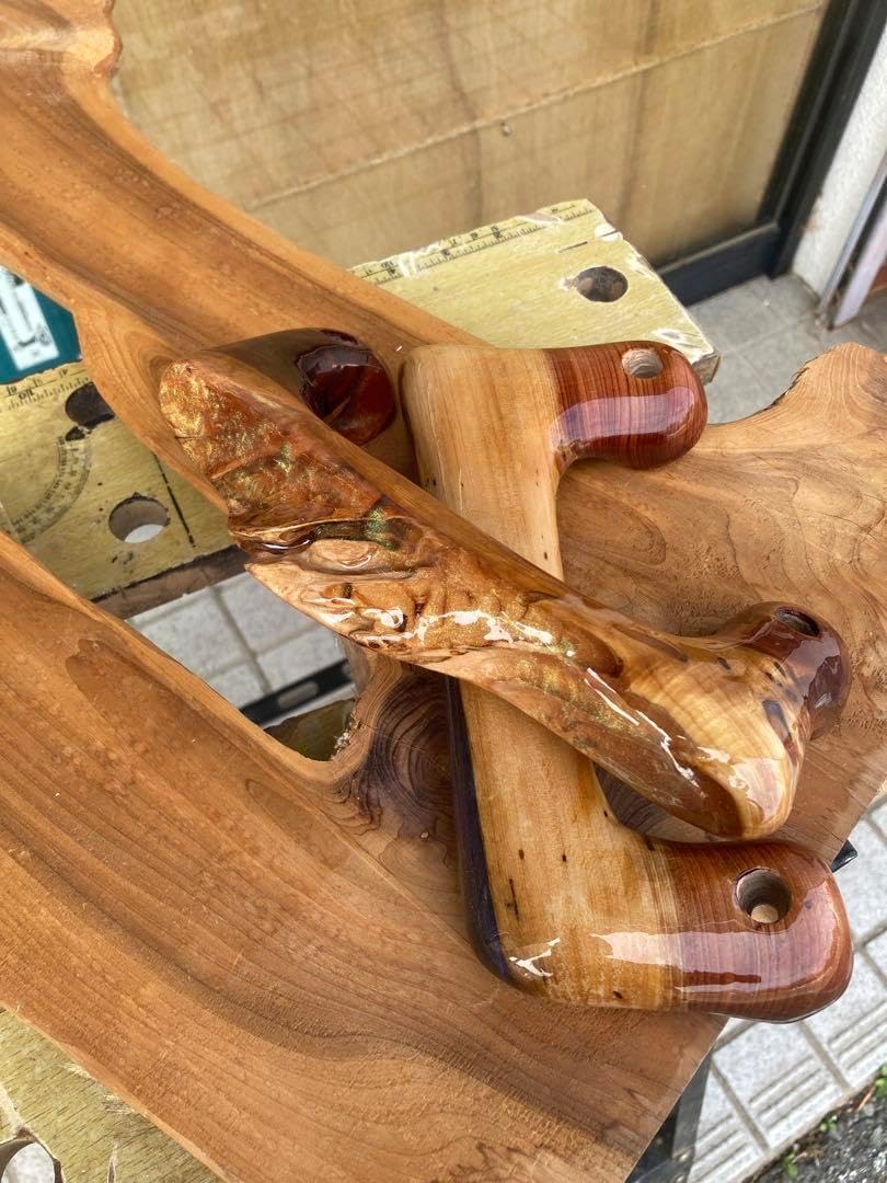 木製アシストグリップ レジン仕上げ 200系ハイエースAピラー用 木製