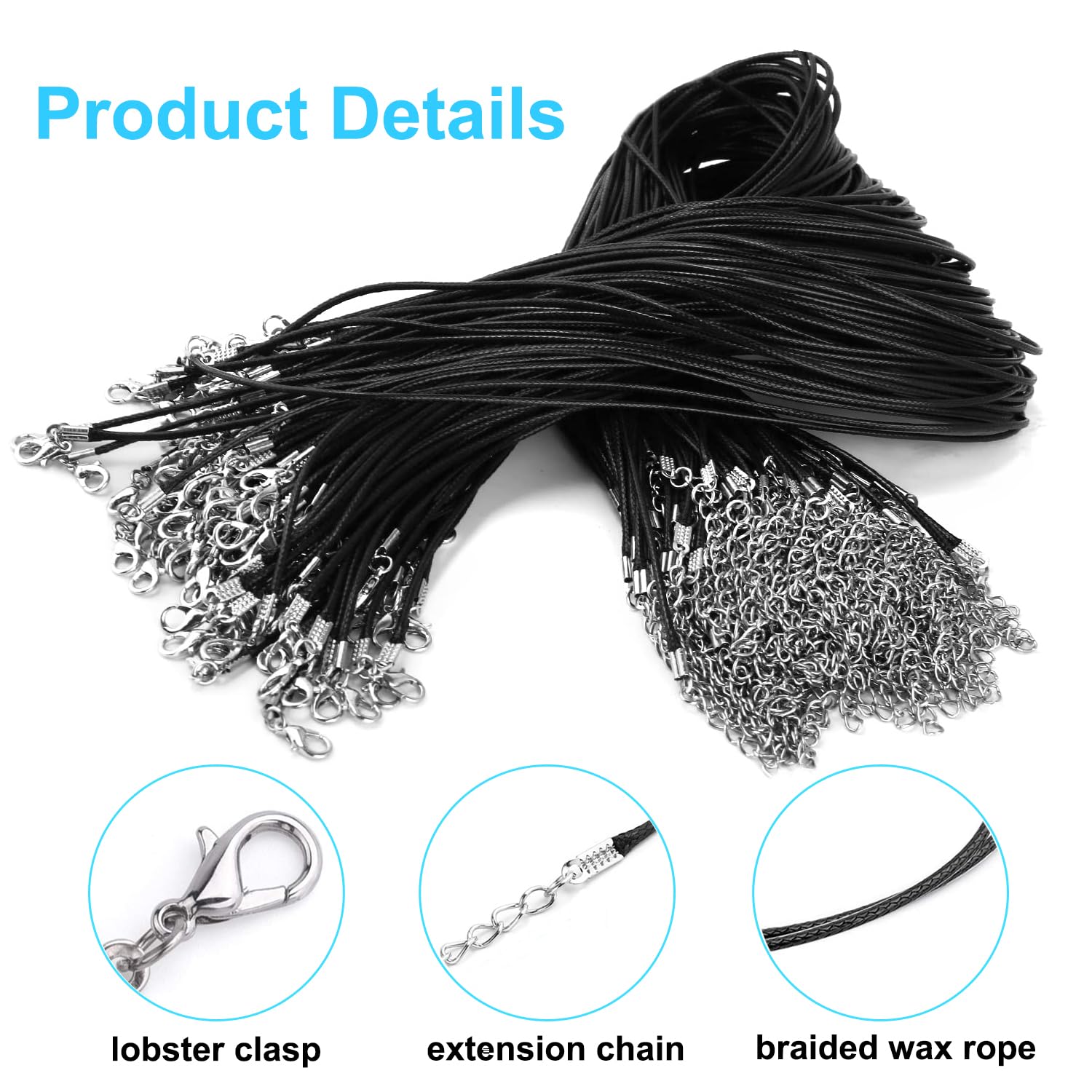 Cordon Collier Pour Pendentif Noir Collier En Cuir Homme Personnalisé