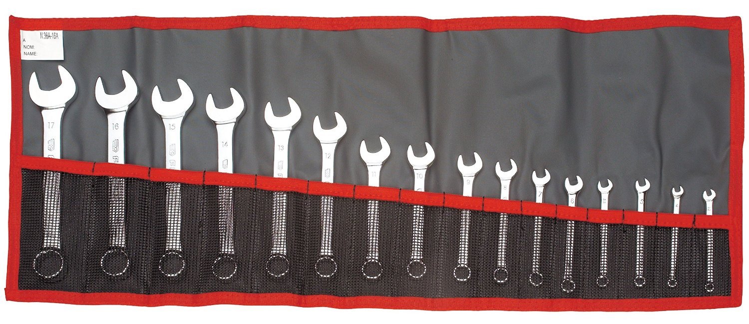 Facom 39.Je16T 16 Piece Metric Short-Reach Combination Spanners 3.2-17Mm