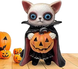 Sucritude Highland Cattle Sculpture - Halloween Decoration | Collectible Figure Holiday Decoration for Home Accessories Indoor Outdoor Farmhouse