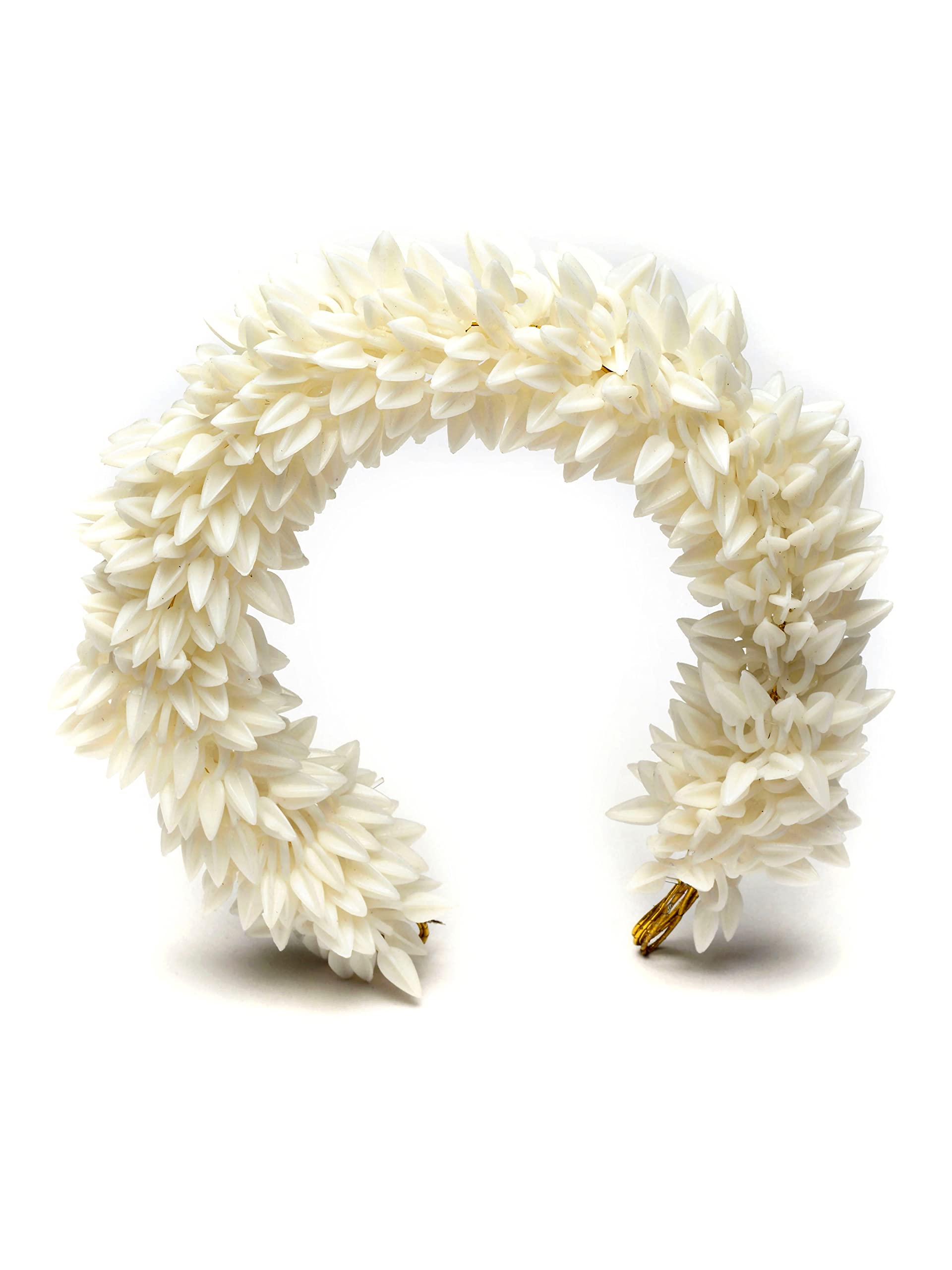 sanjog Women White Hair Accessory - Handmade Juda Maker Flower Gajra (B0BS16ZK4H) Amazon Price History, Amazon Price Tracker