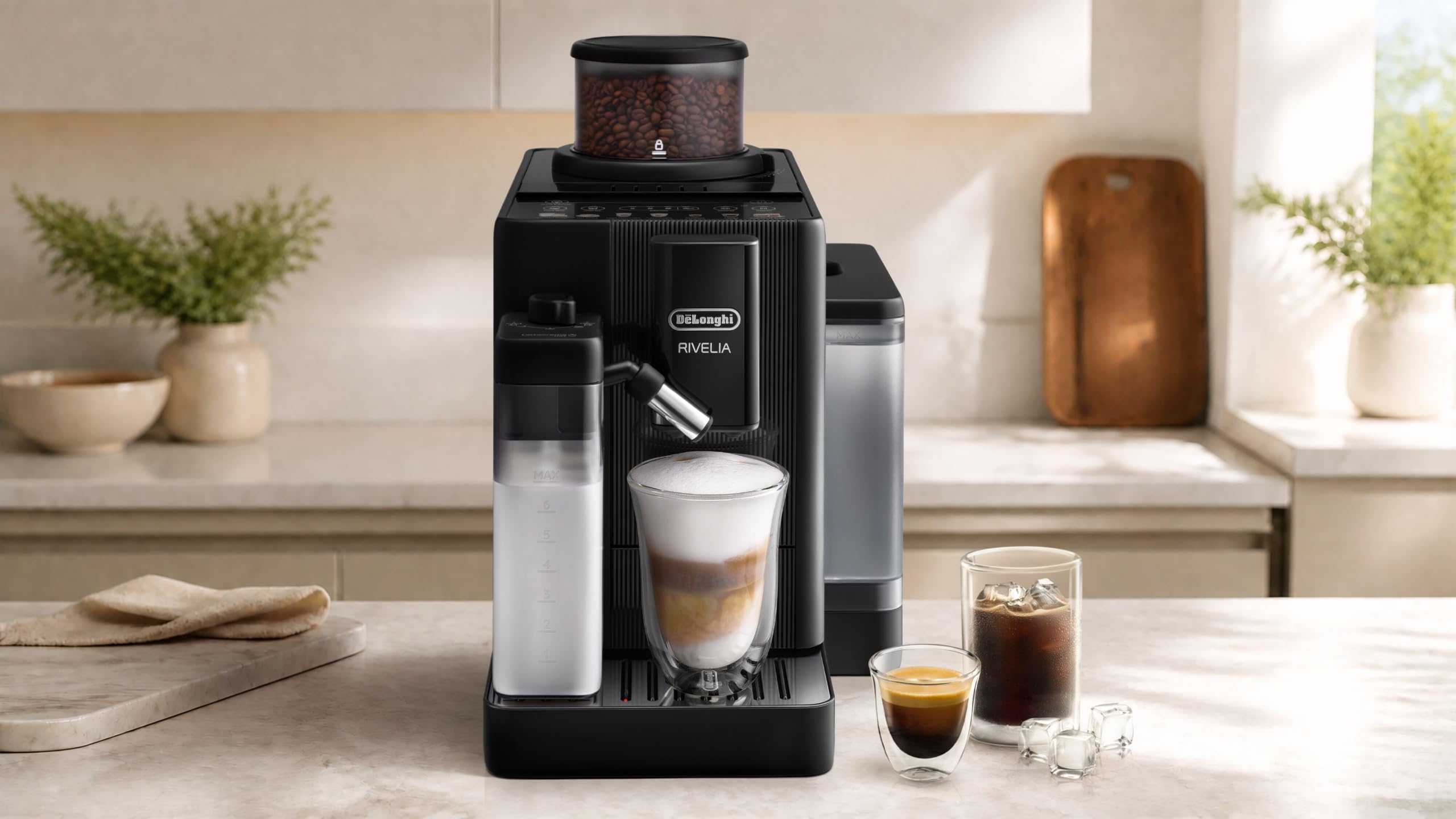 De'Longhi Rivelia Start - Machine à Café Automatique 10 Boissons Noir
