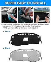 Vista 5 de Autorder Cubierta de salpicadero para Dodge Charger 2008 2009 2010 Accesorios Cubierta de tablero de franela Dash Mat Parasol Protector de rayos UV