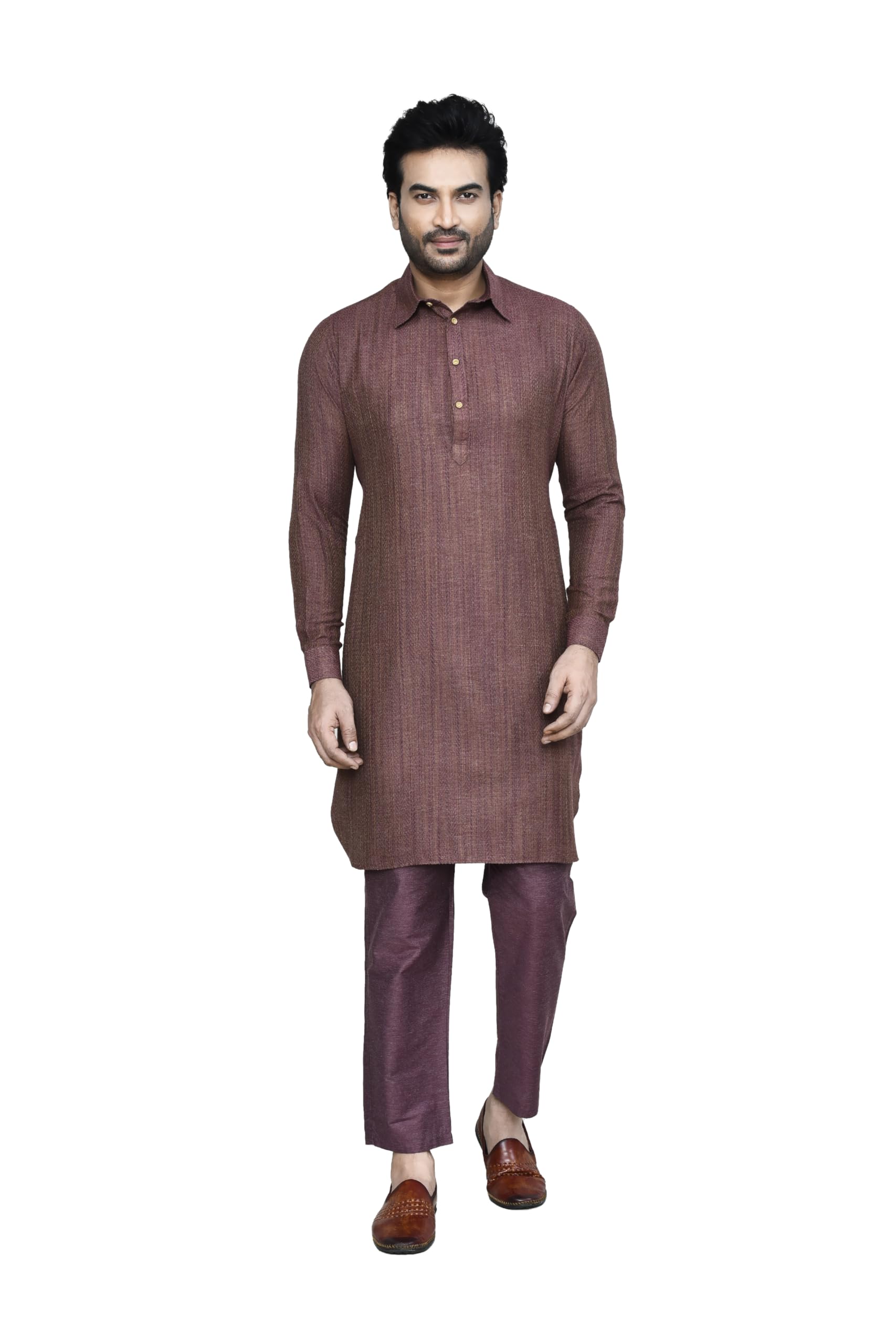 Men's Traditional Kurta Pajama Set I Solid Pattern Ethnic Wear with Full Sleeves & Buttoned Neck I Festive & Wedding Outfit I Comfortable & Stylish Indian Attire (Size - XS to XXL)-image-34