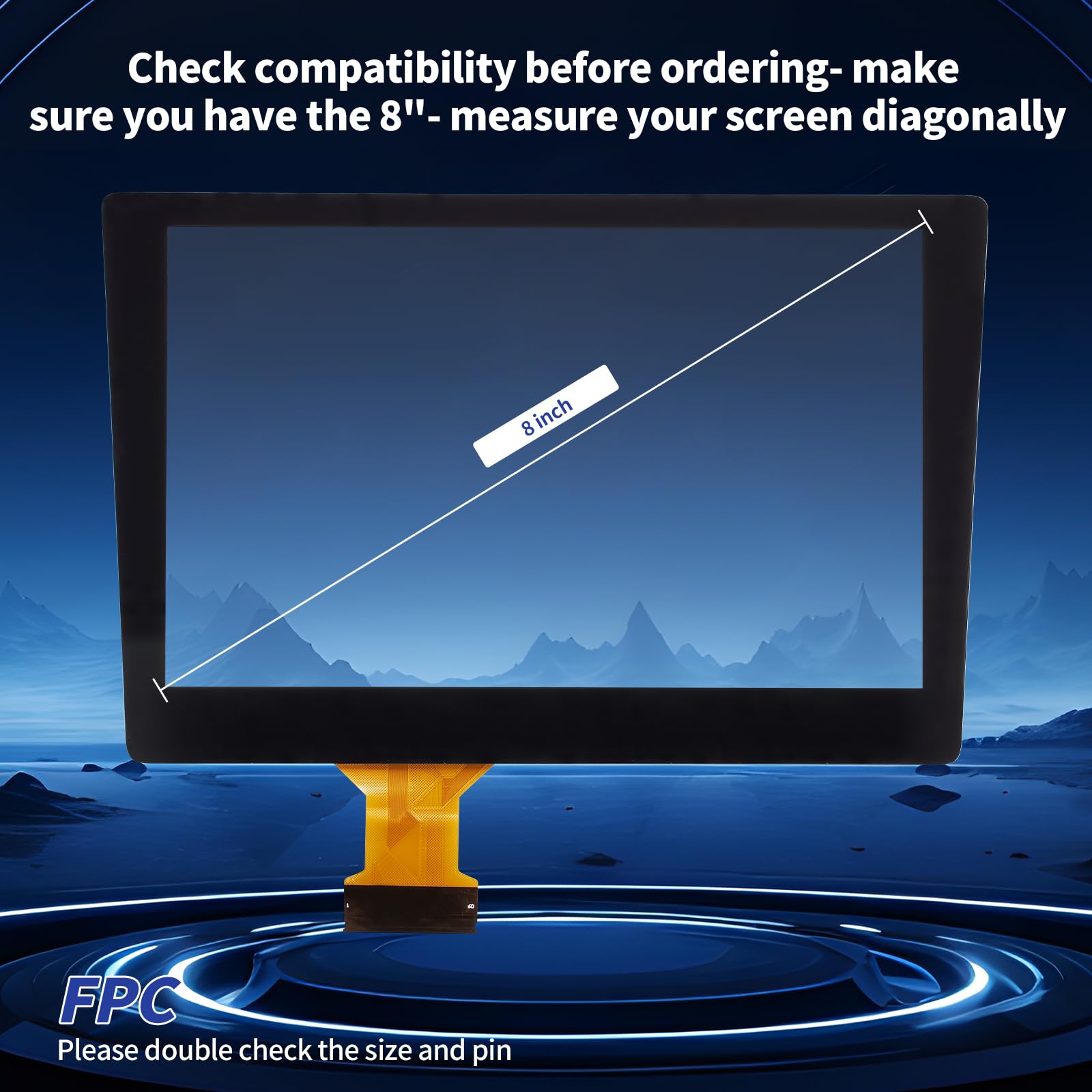 TsuperU Sostituzione del touch screen per il 2018 2019 2020 2021 Chevy Traverse LS LT RS Premier True North Sport Radio Digitizer Schermo Chevy Mylink Display Touchscreen da 8 pollici Sistema di