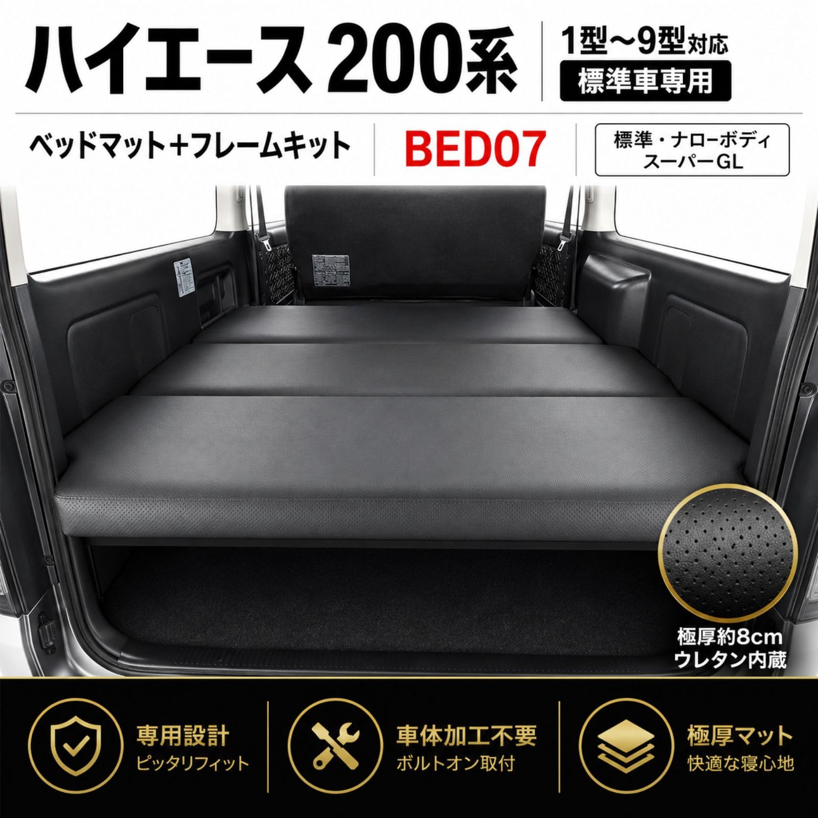 Amazon.co.jp: BMJAPAN ハイエース 200系 1-9型 標準 スーパーGL