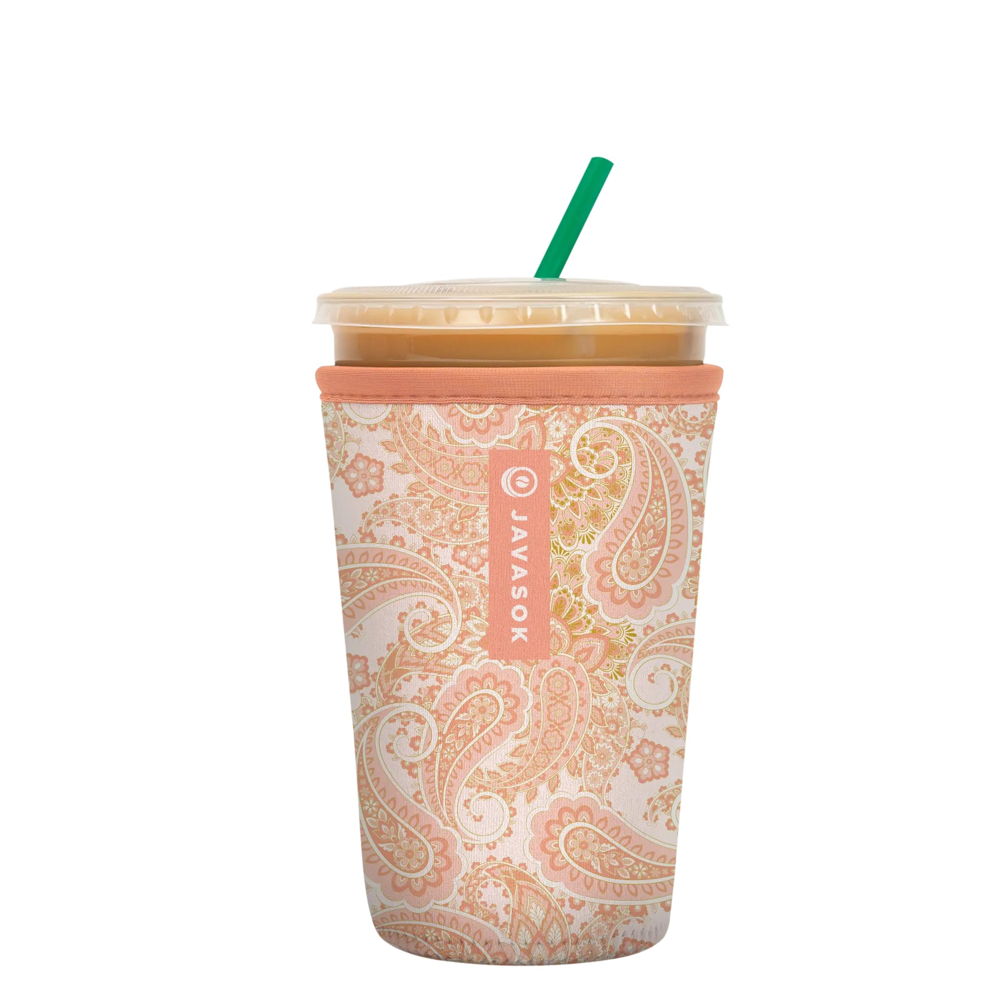 Sok It JavaSok Iced Coffee &amp; Cold Soda Insulated Neoprene Cup Sleeve (Paisley Dreams, Medium: 22-28oz)
