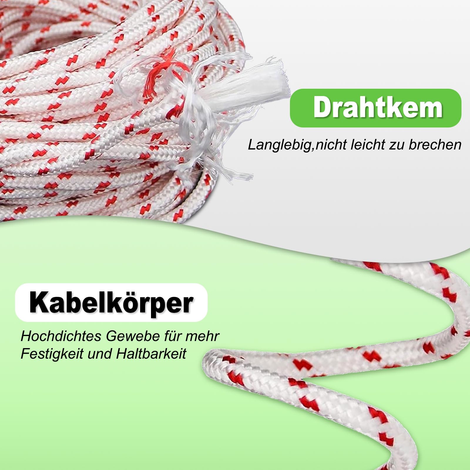 Starterseil 10m, 4mm – Ersatzseil Für Rasenmäher & Kettensägen