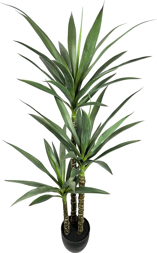 AfanD Artificial Tree 4.7ft Faux Agave Plant with 3 Heads