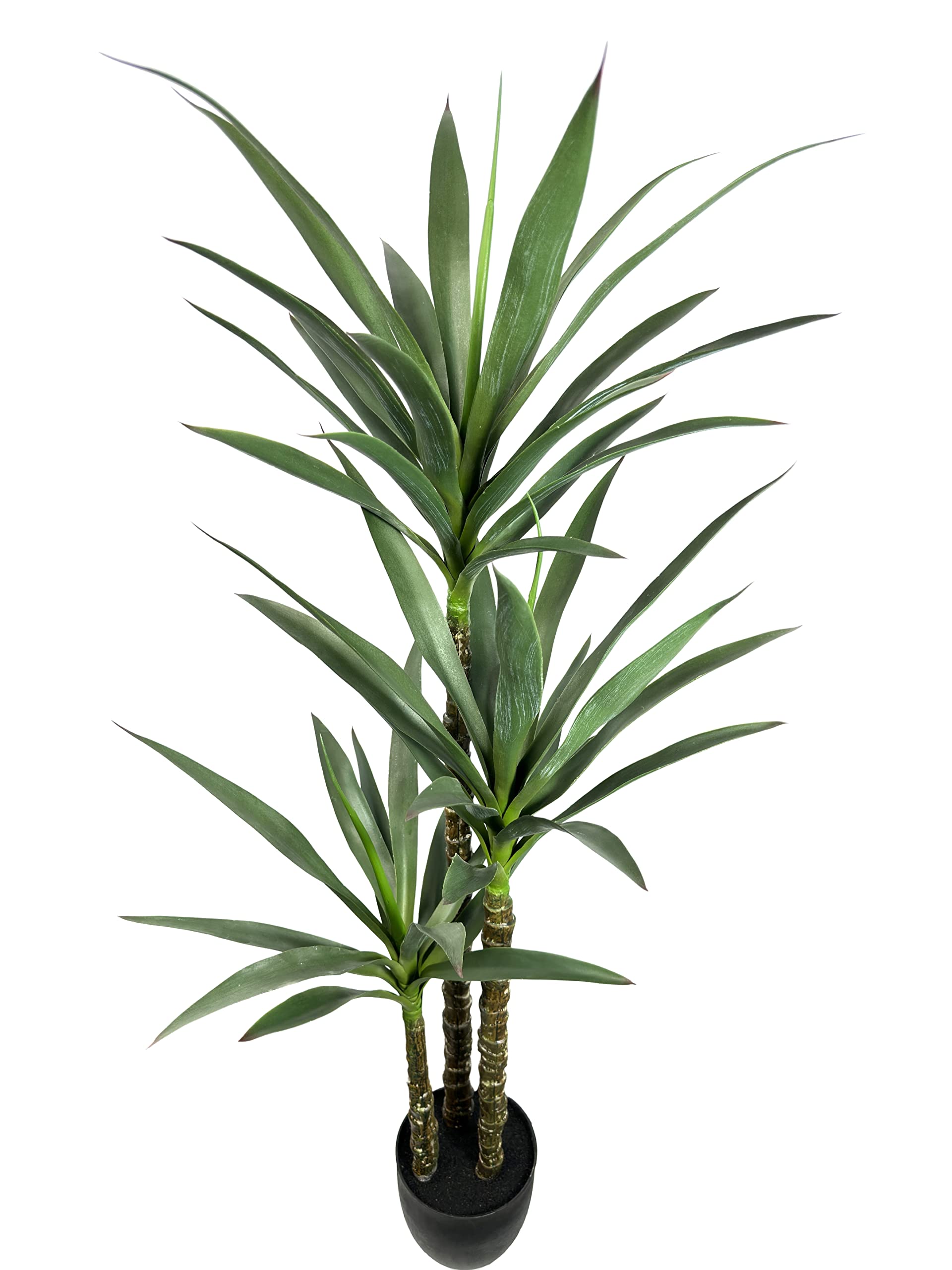 Photo 1 of AfanD Artificial Tree 4.7ft Faux Agave Plant with 3 Heads in Plastic Pot Fake Tree for Home Decor Indoor or Outdoor Office Decoration Housewarming 1 4.7ft