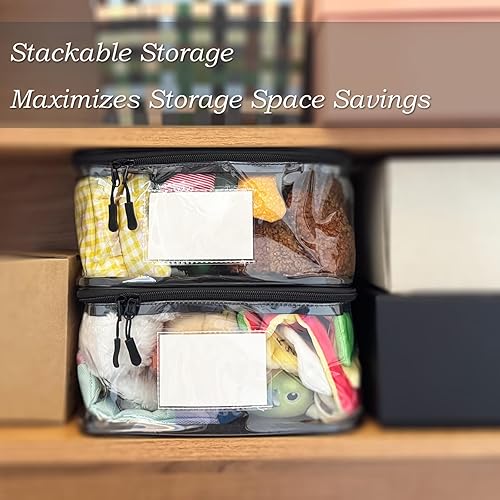 Miniatura 6 de Organizador de almacenamiento de juguetes grande mejorado, bolsas de almacenamiento de juguetes transparentes con etiqueta y bolsillo manual para
