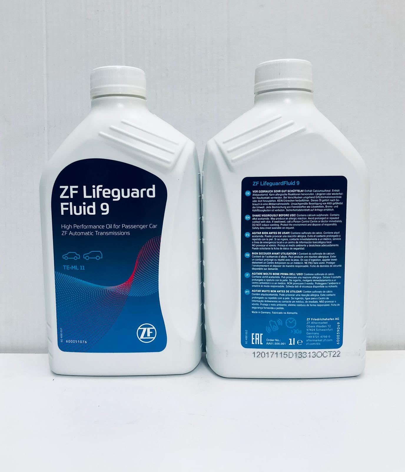 GENUINE ZF 9 SPEED LIFEGUARD 9 AUTOMATIC TRANSMISSION GEARBOX OIL OEM 2L