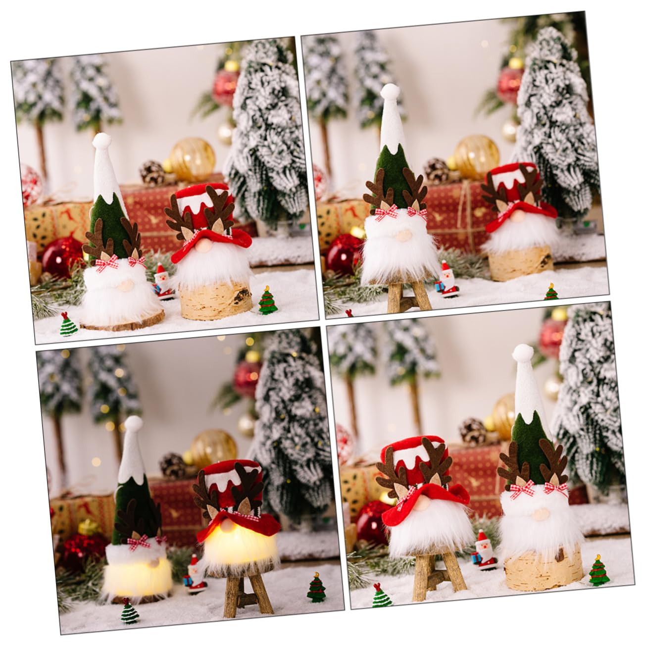 IMIKEYA 6 Stk Weihnachtsdekorationen Weihnachten Plüschzwerge Weihnachtsbaum Hängender Gnom Weihnachtszwergpuppe Christbaumschmuck Beleuchtete Zwerge Weihnachten Aufleuchten Colorful Stoff