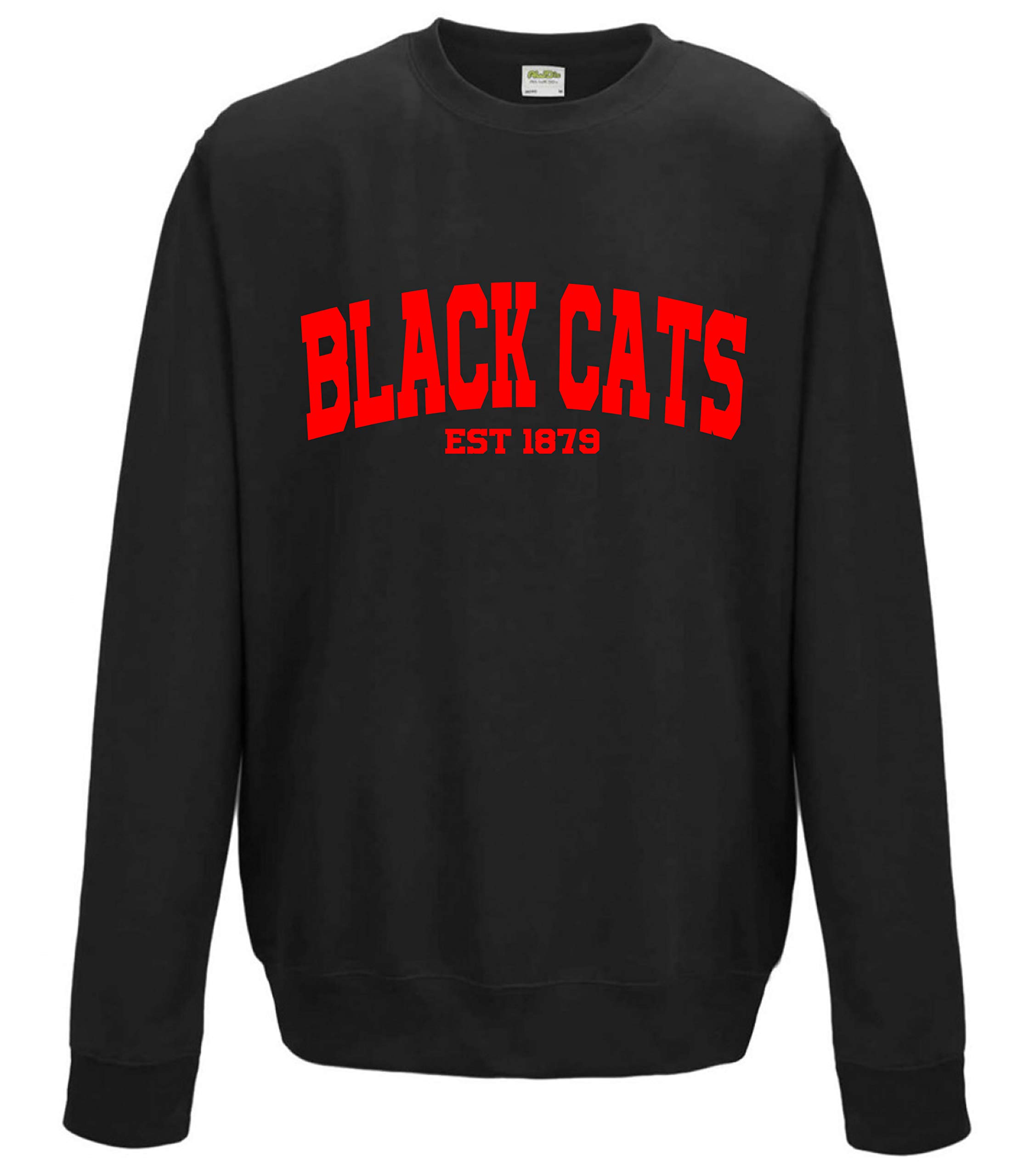All About The Print Black Cats Sunderland Established in 1879 Premium Mens Sweatshirt Large