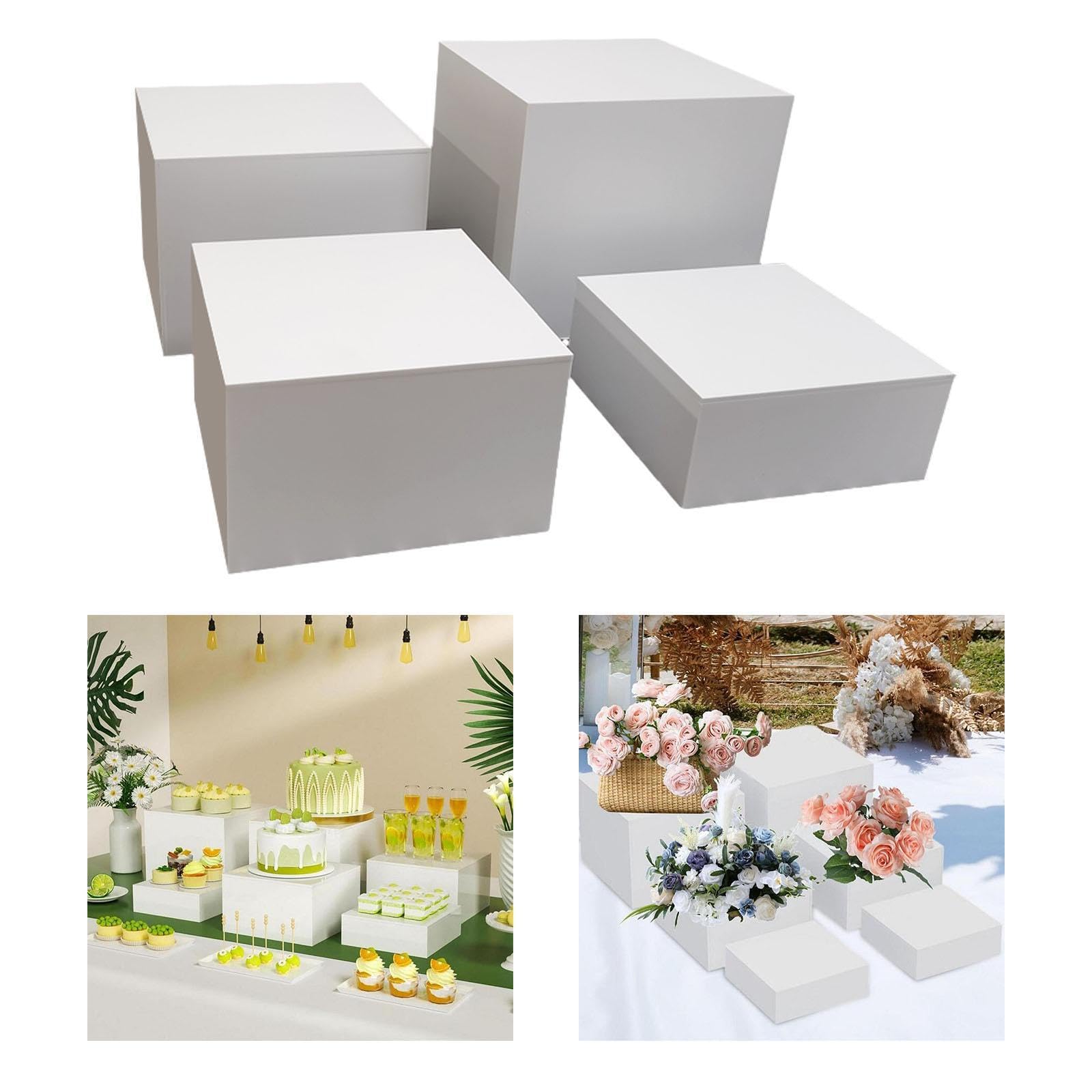 Alzate per buffet, decorazioni in acrilico, tavolo da buffet, espositore Per unico per caramelle con fondo cavo per ospitare eventi, alzate ad incastro, decorazioni, organizzatori, figure.