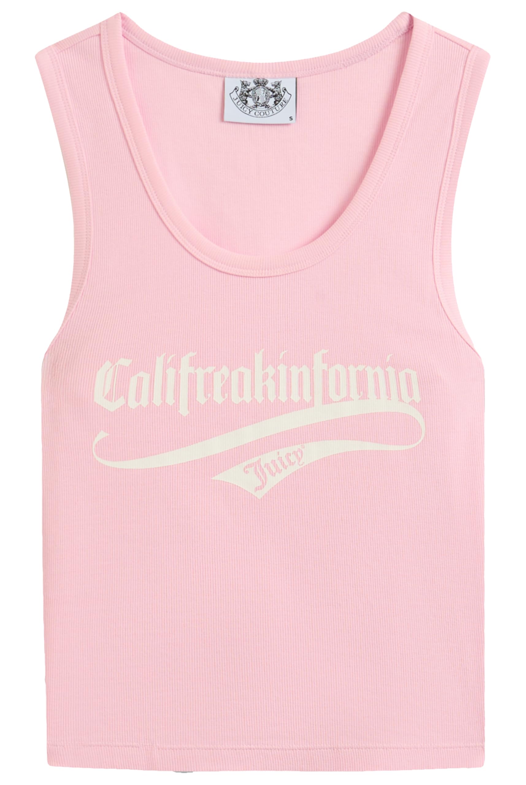 Juicy Couture CALIFREAKINFORNIA Tank Top, Juicy Pink, XS