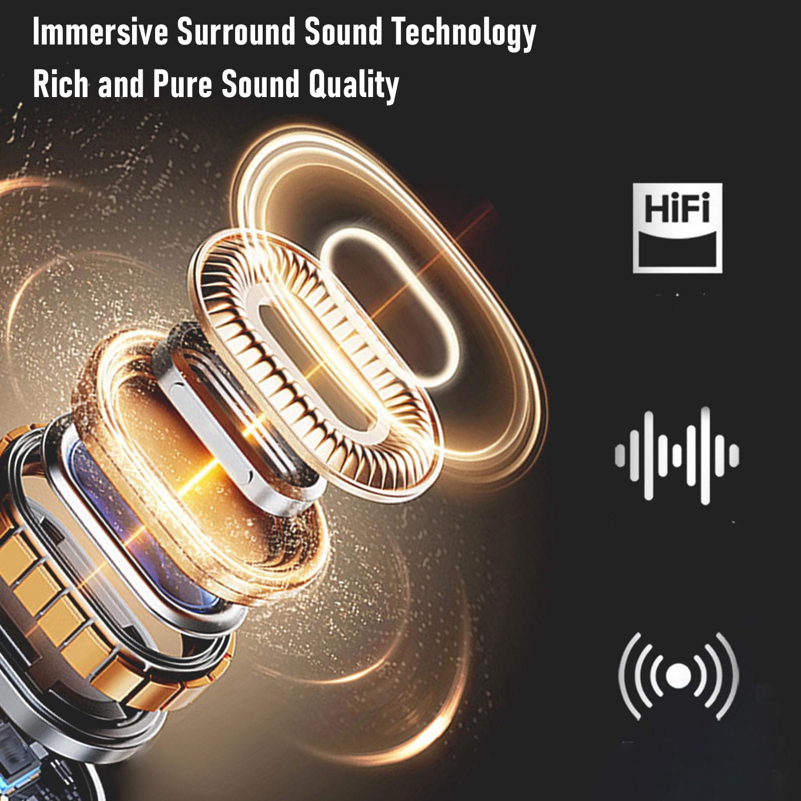 Gugxiom Occhiali Intelligenti AI Traduzione Linguistica in Tempo Reale di Oltre 100 con Bluetooth 5.3, Occhiali per Traduzione Bluetooth Riproduzione 12 Ore Ricarica Magnetica