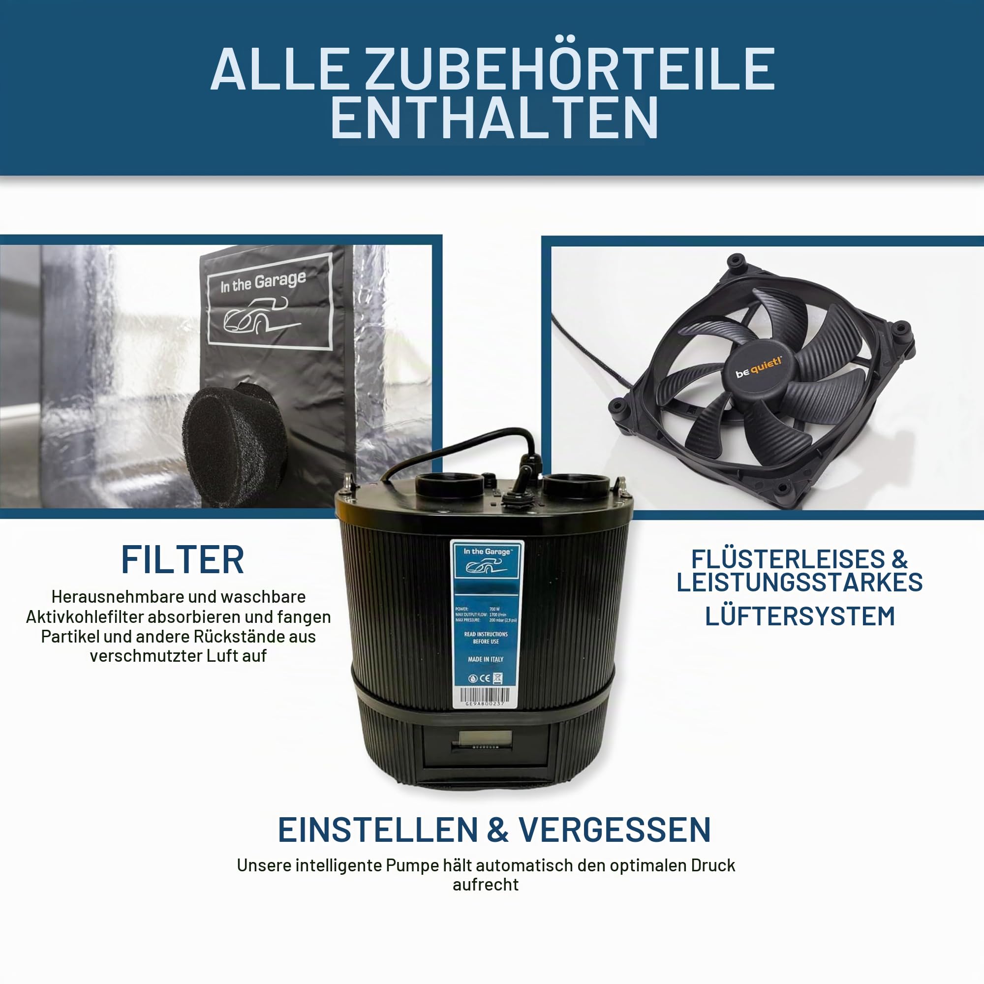 In The Garage Ultimative Car Shield Schwarz Carbonfaser 18' - Aufblasbare