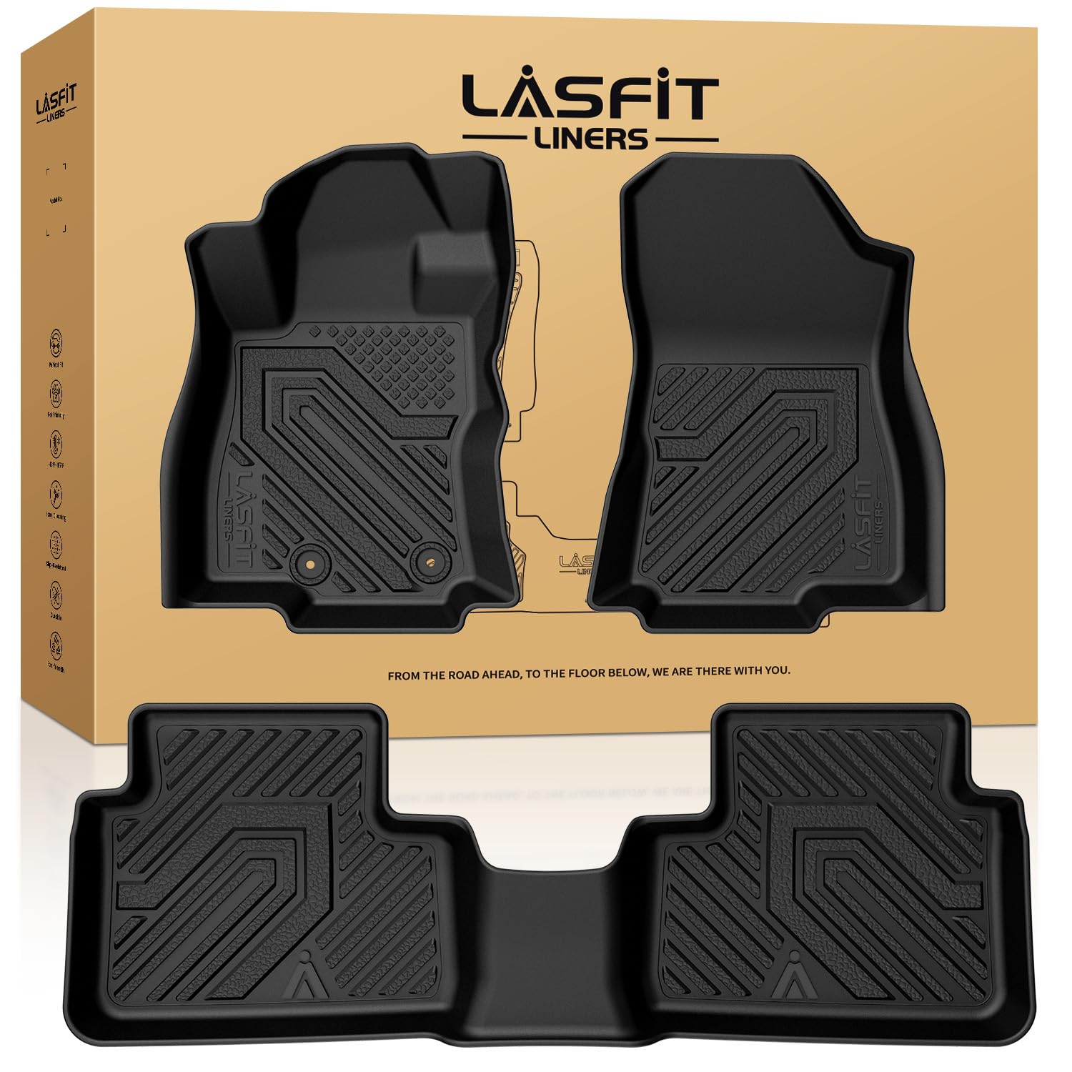 LASFIT Floor Mats for Subaru Forester 2026 2025 (Not Fit Hybrid & 2025 Wilderness), All Weather TPE Custom Fit Floor Liners for Subaru Forester 2025-
