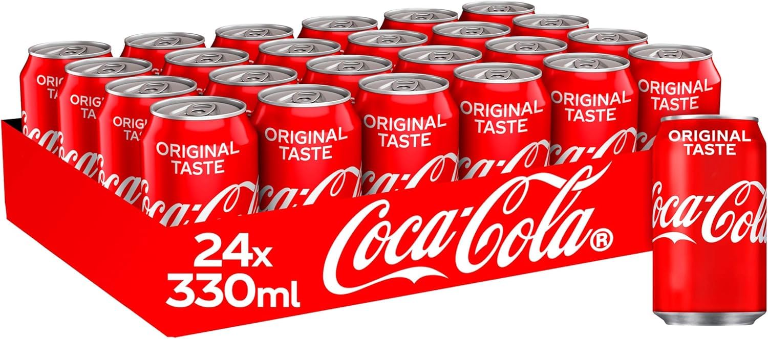 48 x Coke Cans 330ml, 2x24 Pack (48 x 330ml, Original Classic)