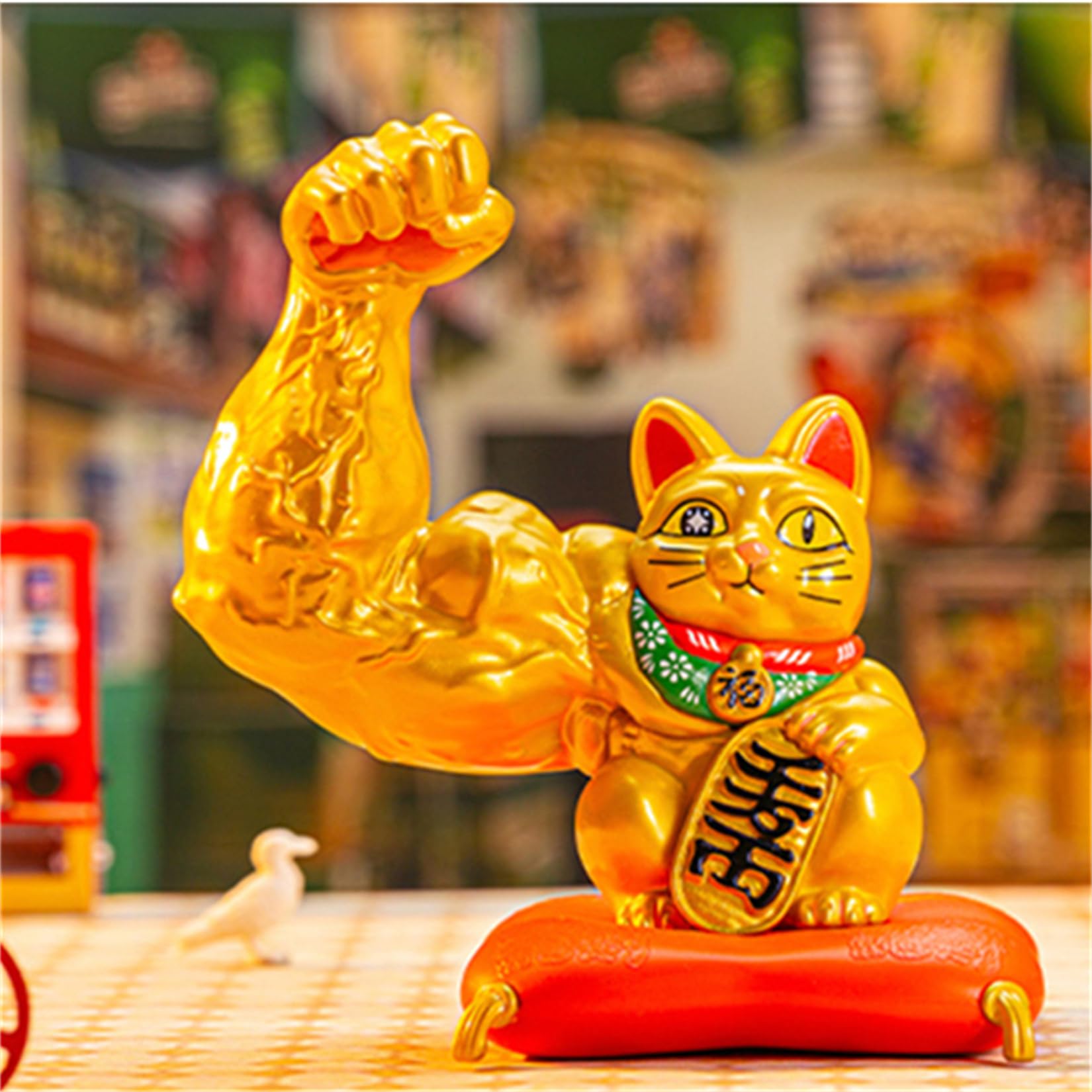 筋肉ムキムキ招き猫 Amazon | BACALYSO | 招き猫 筋肉猫 ガチャガチャ ブラインド ボックス