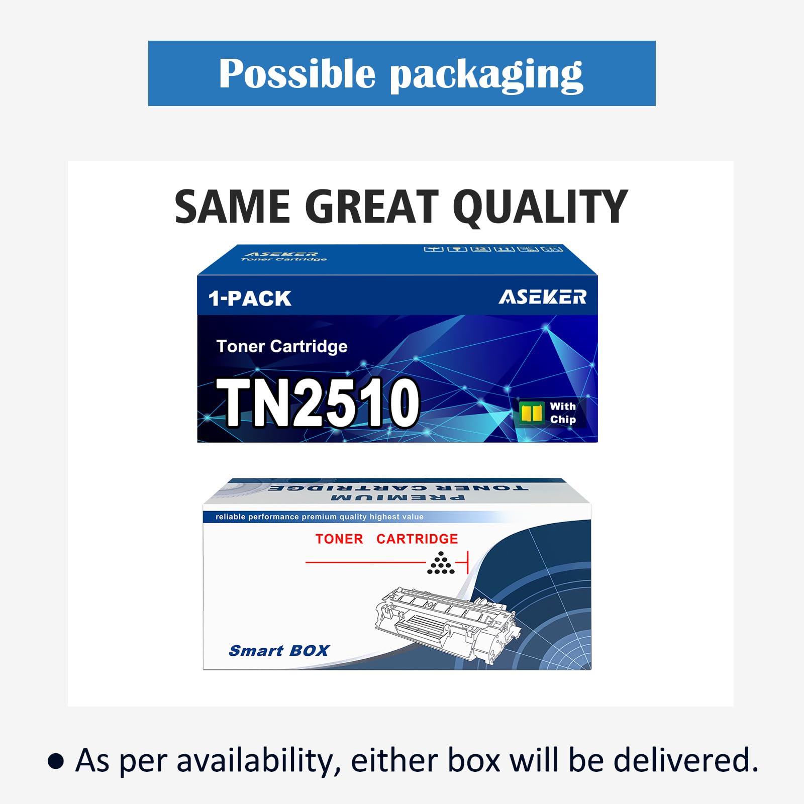 ASEKER TN2510 TN-2510 Compatibile Toner di Cartuccia per Brother TN2510 TN2510XL HL-L2400DWE HL-L2445DW DCP-L2620DW DCP-L2627DW DCP-L2660DW DCP-L2665DW MFC-L2800DW MFC-L2827DW MFC-L2835DW MFC-L2860DW