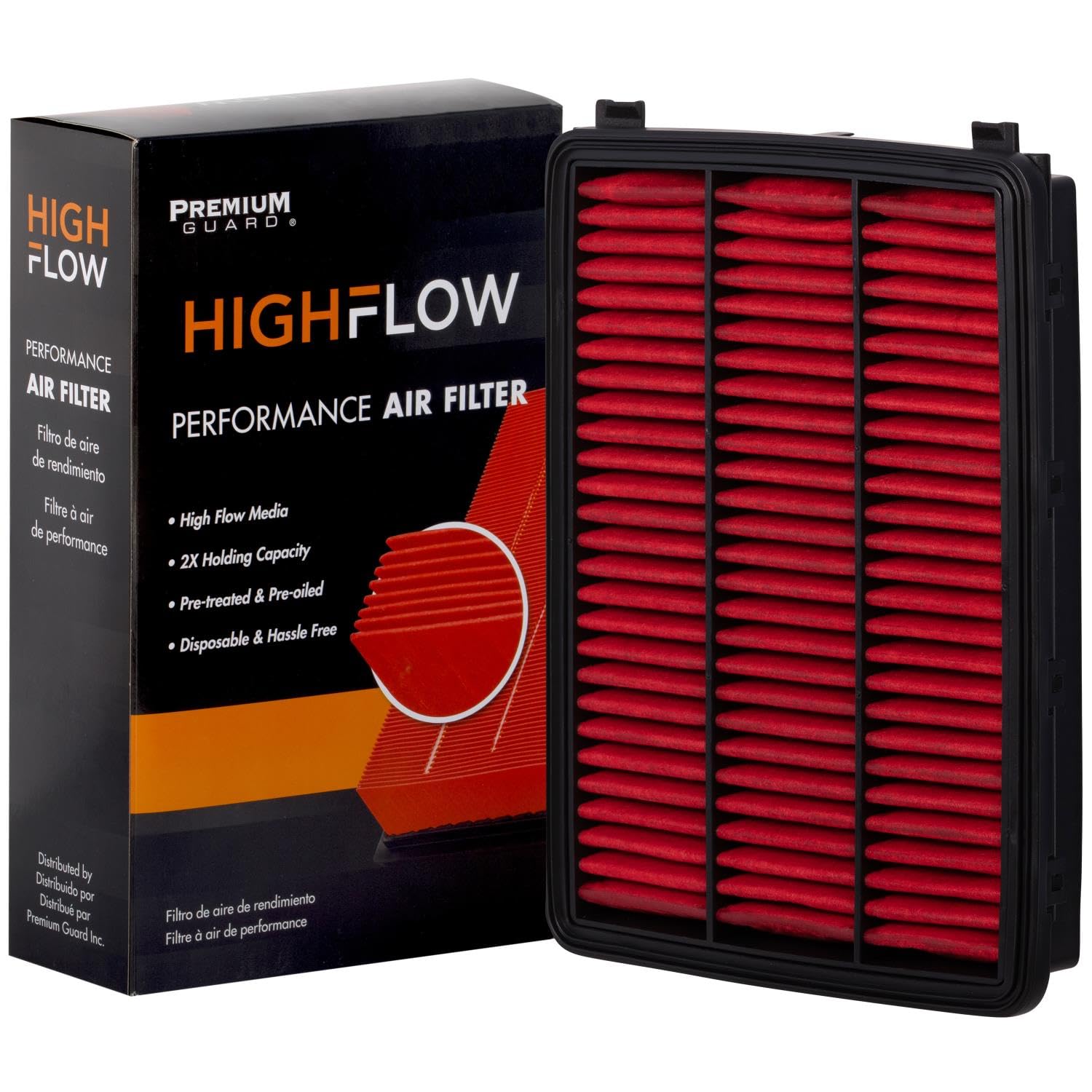 HIGHFLOW PA99097X, filtro de aire desechable de alto rendimiento para motor | Compatible con Hyundai Tucson 2016-21, Kia Seltos 2020, Sportage 2017-22