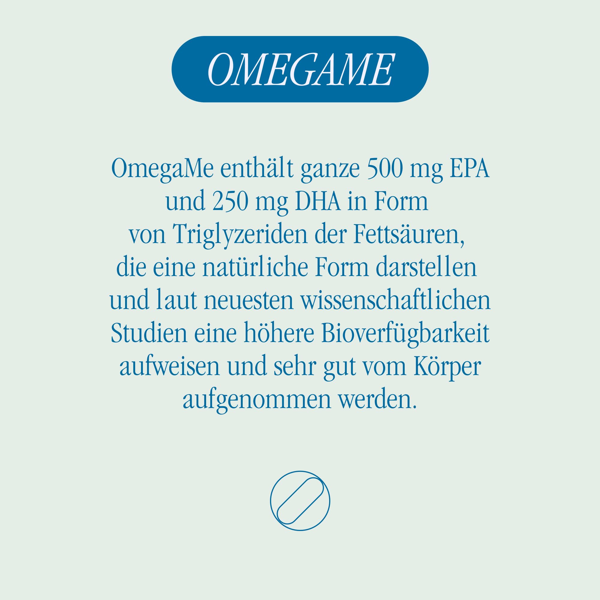 Omega 3 Kapseln hochdosiert -1000 mg Fischöl mit 500 mg EPA & 250 DHA | 1000 mg Fischöl • 500 mg EPA + 250 mg DHA • TG-Form • 120 Kapseln