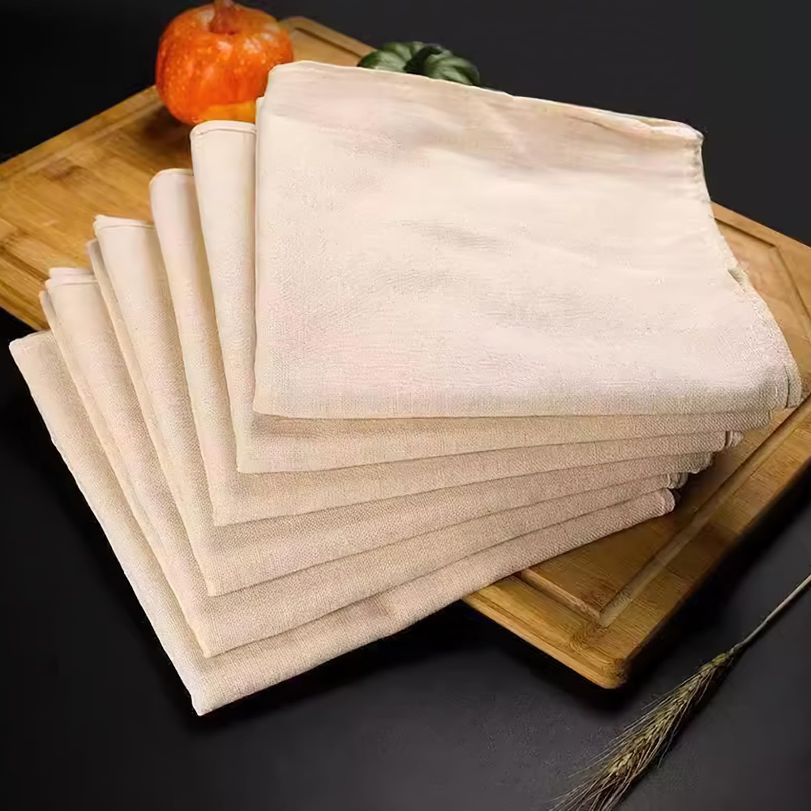 Étamine Alimentaire Lavable - Lot De 3 - Coton épais 50x50 Cm - Pour Filtrer Jus, Fromage, Thé - Cuisine Saine