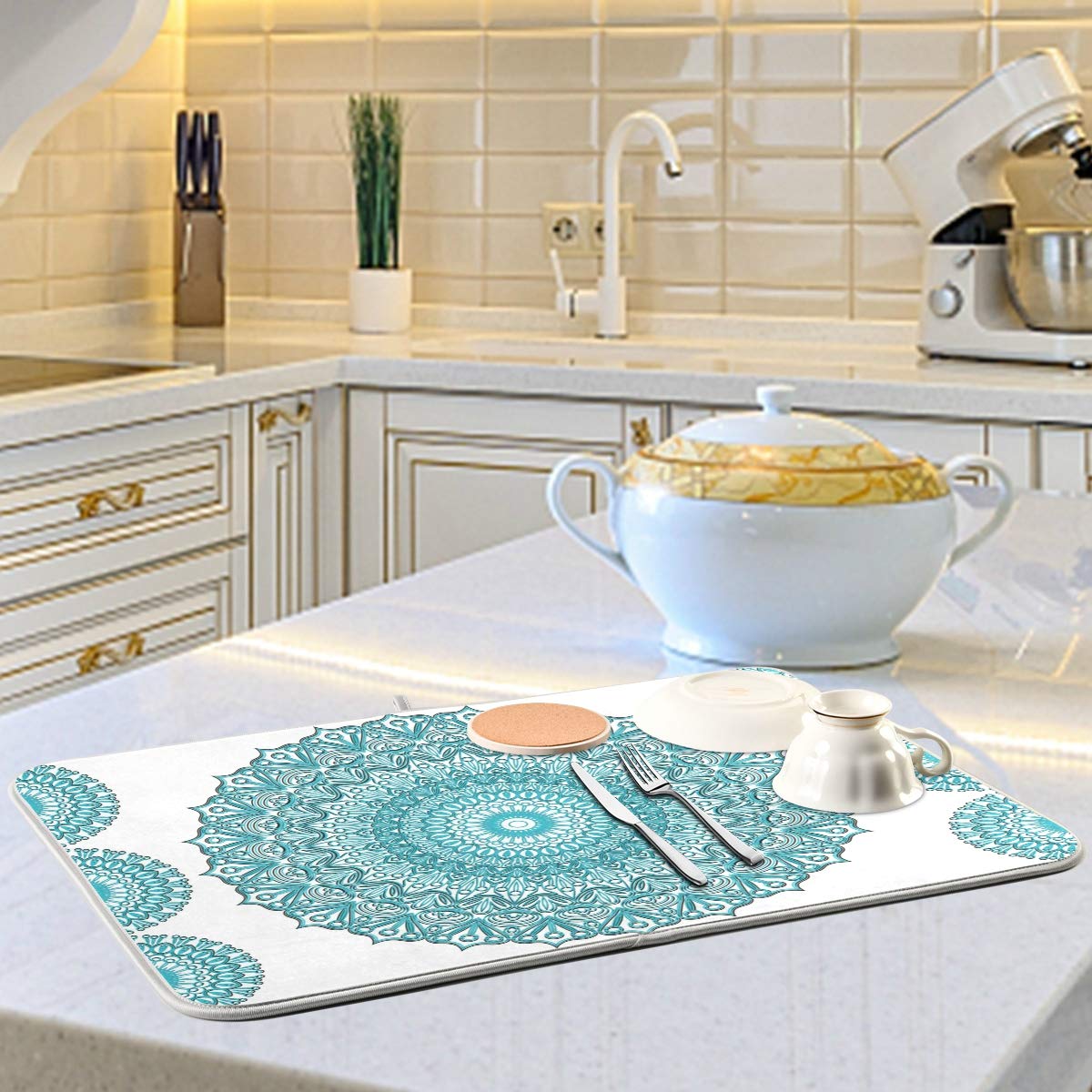 Abtropfmatte Mit Steinstruktur – 45,7 X 61 Cm, Super Saugfähig, Aus Mikrofaser